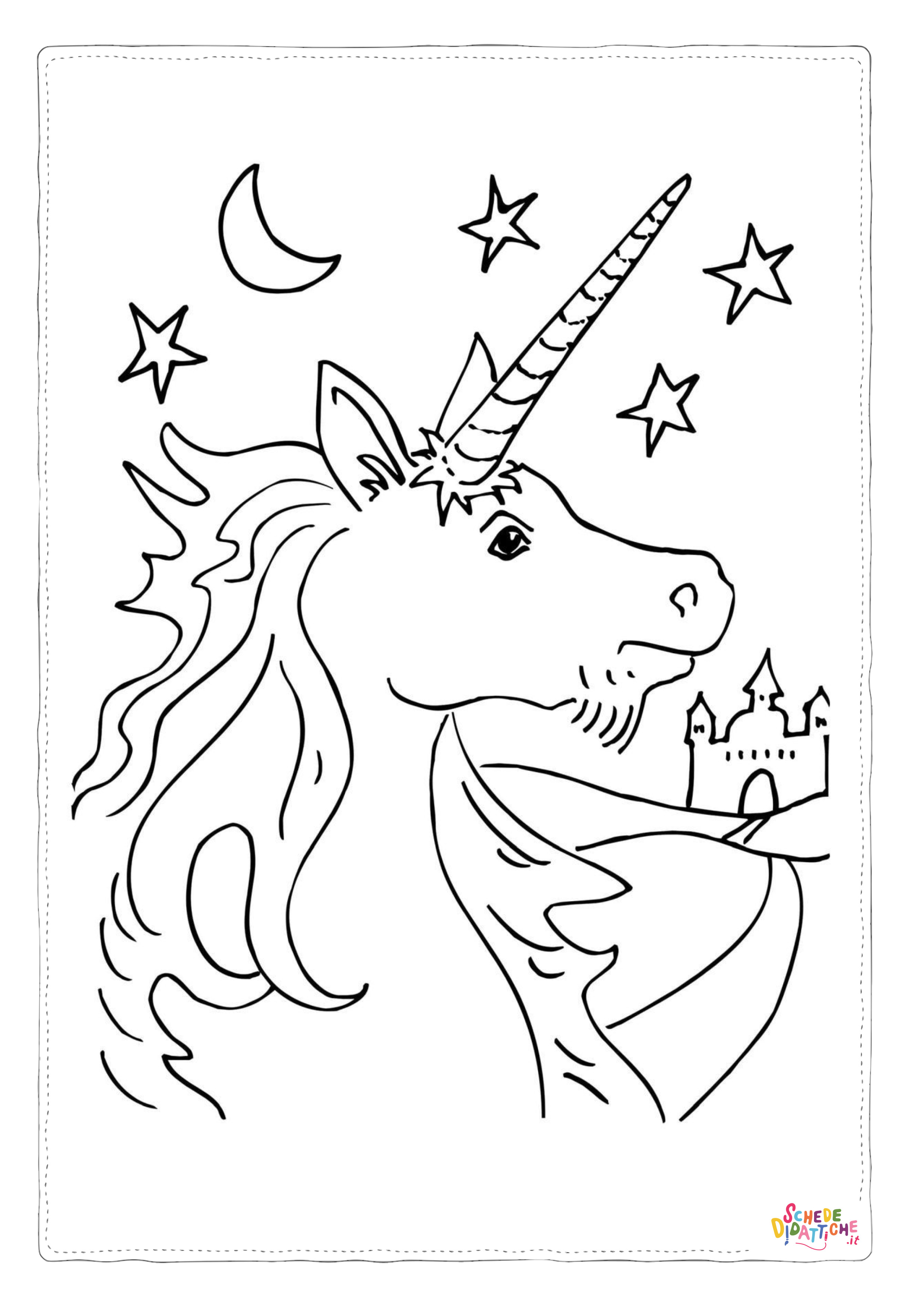 Disegno "Disegno di unicorno da stampare e colorare 40" Disegno di unicorno da stampare e colorare 40