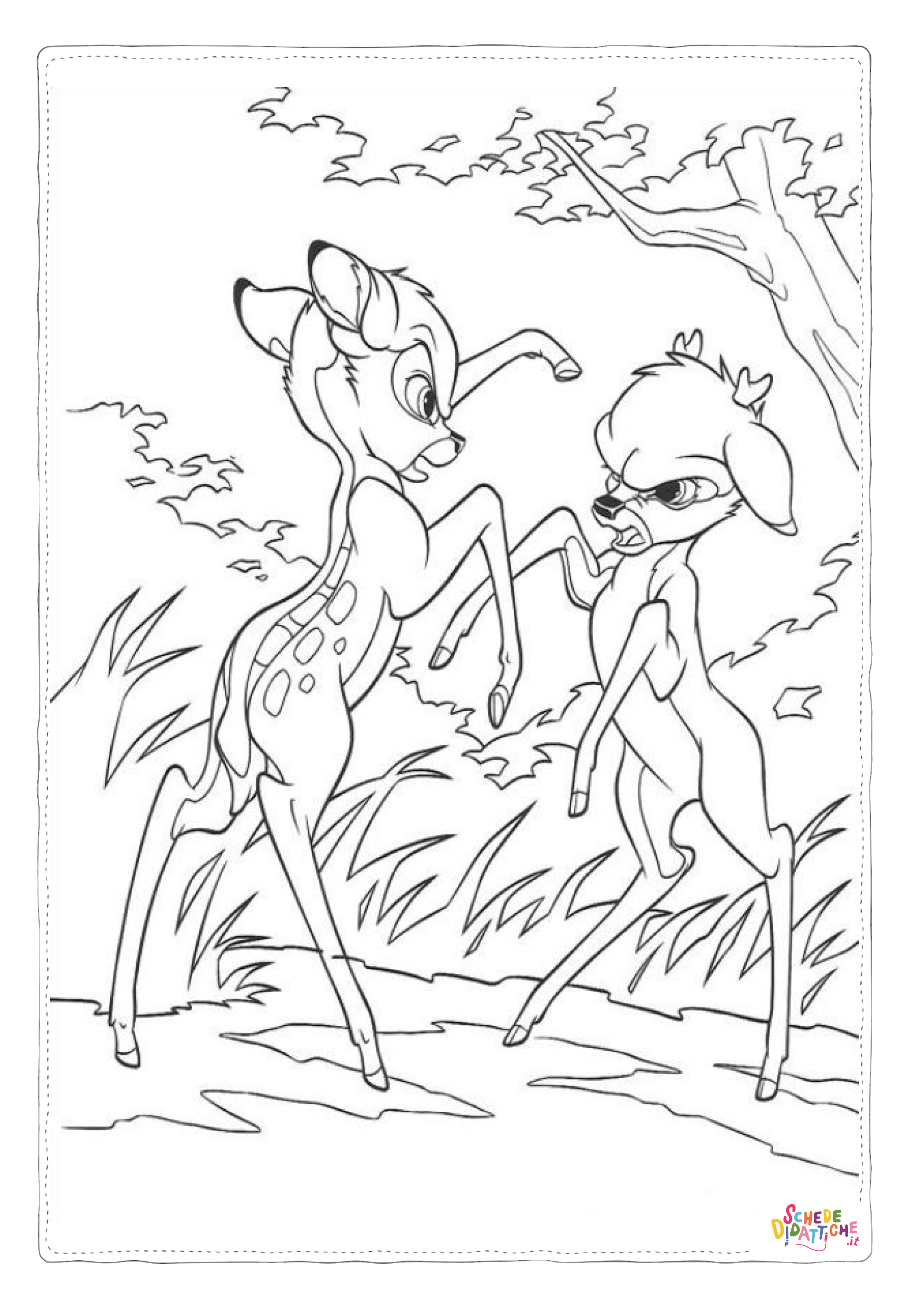 Disegno "Disegno di Bambi da stampare e colorare 23" Disegno di Bambi da stampare e colorare 23