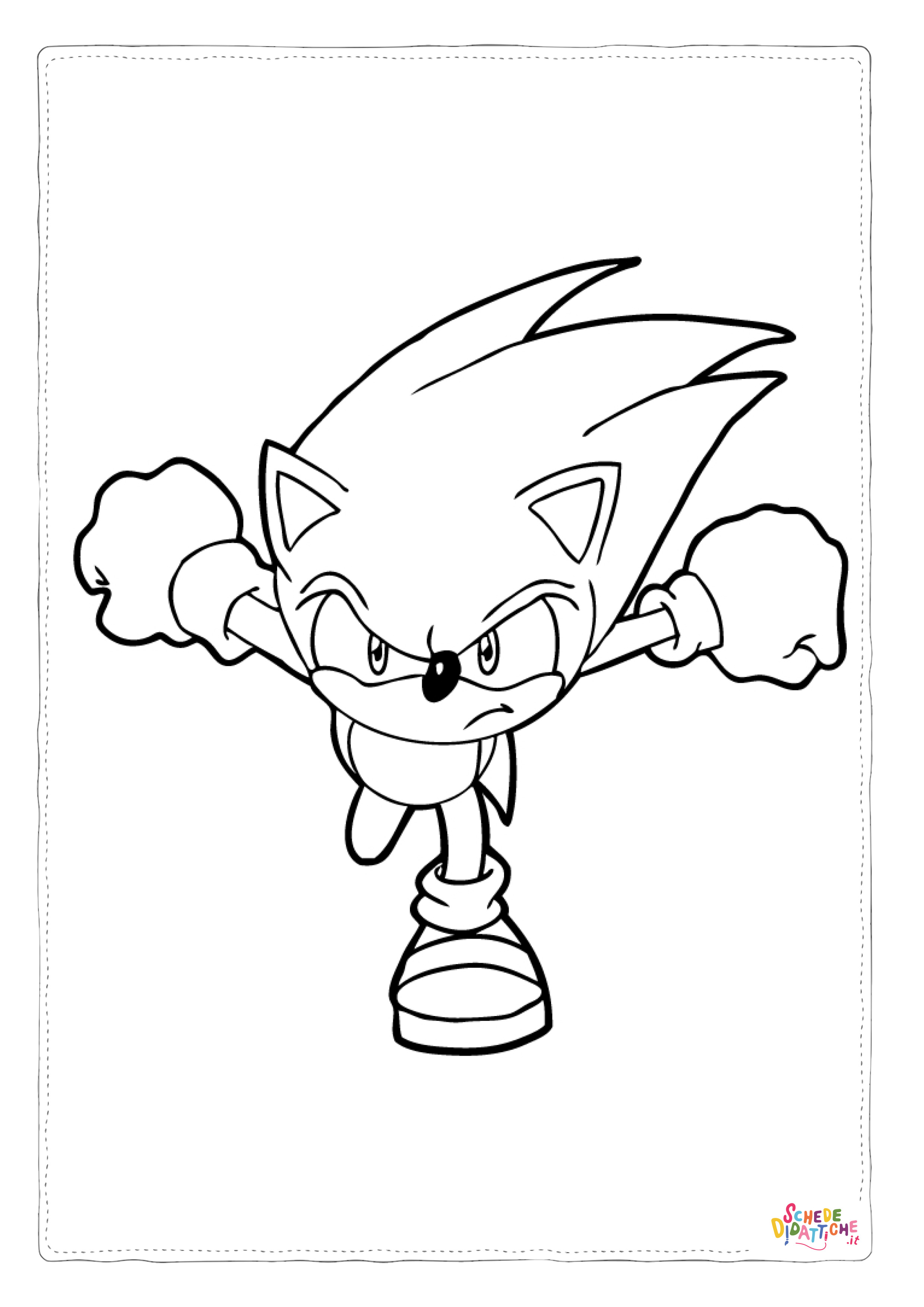Disegno di Sonic da stampare e colorare 23