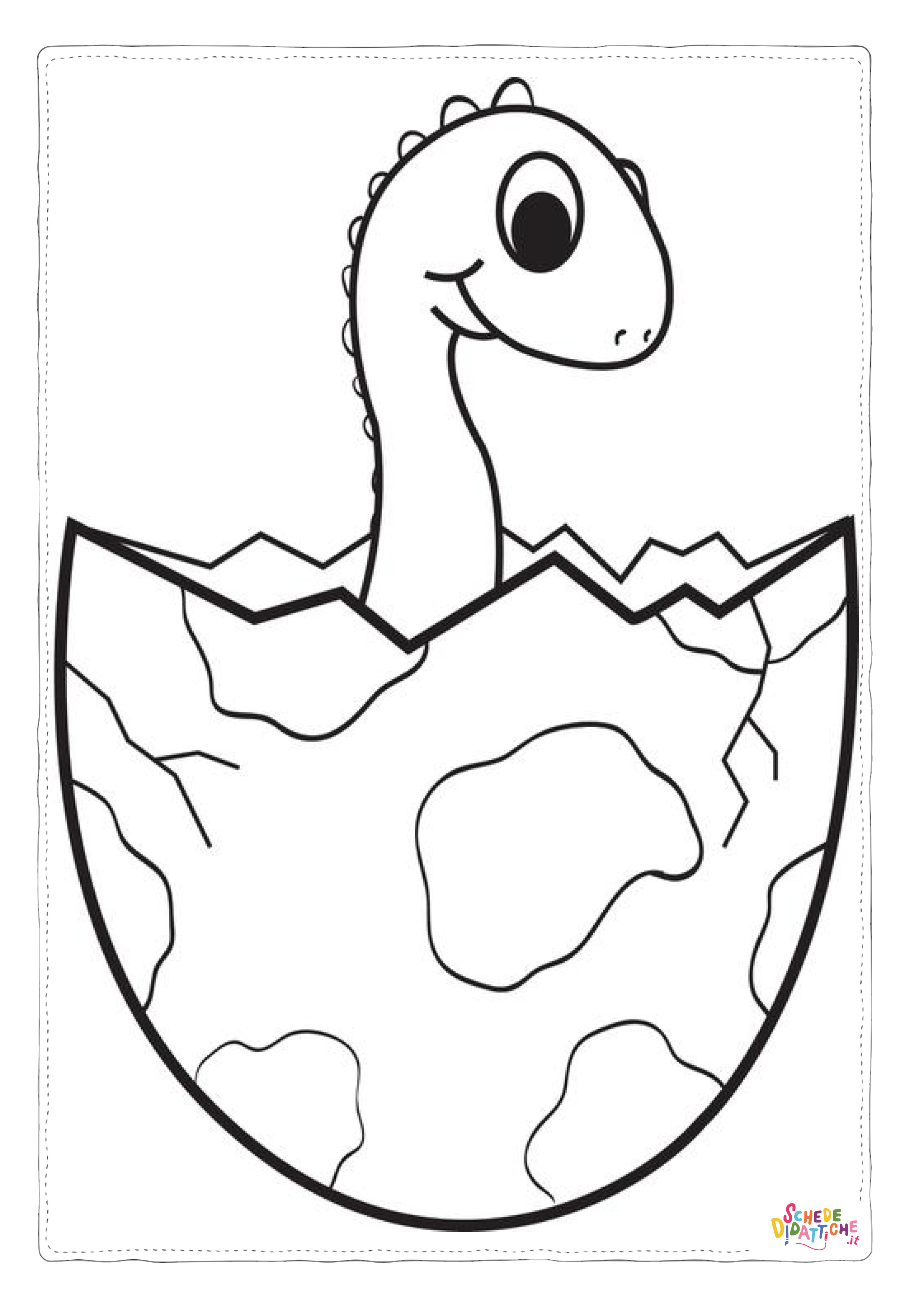 Disegno "Disegno di Brontosauro da stampare e colorare 10" Disegno di Brontosauro da stampare e colorare 10