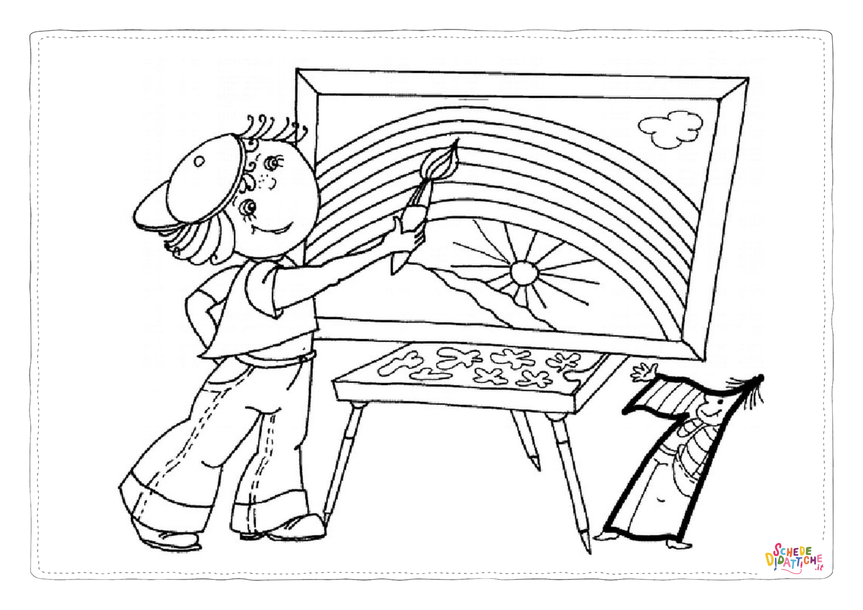 Disegno "Disegno di arcobaleno da stampare e colorare 68" Disegno di arcobaleno da stampare e colorare 68