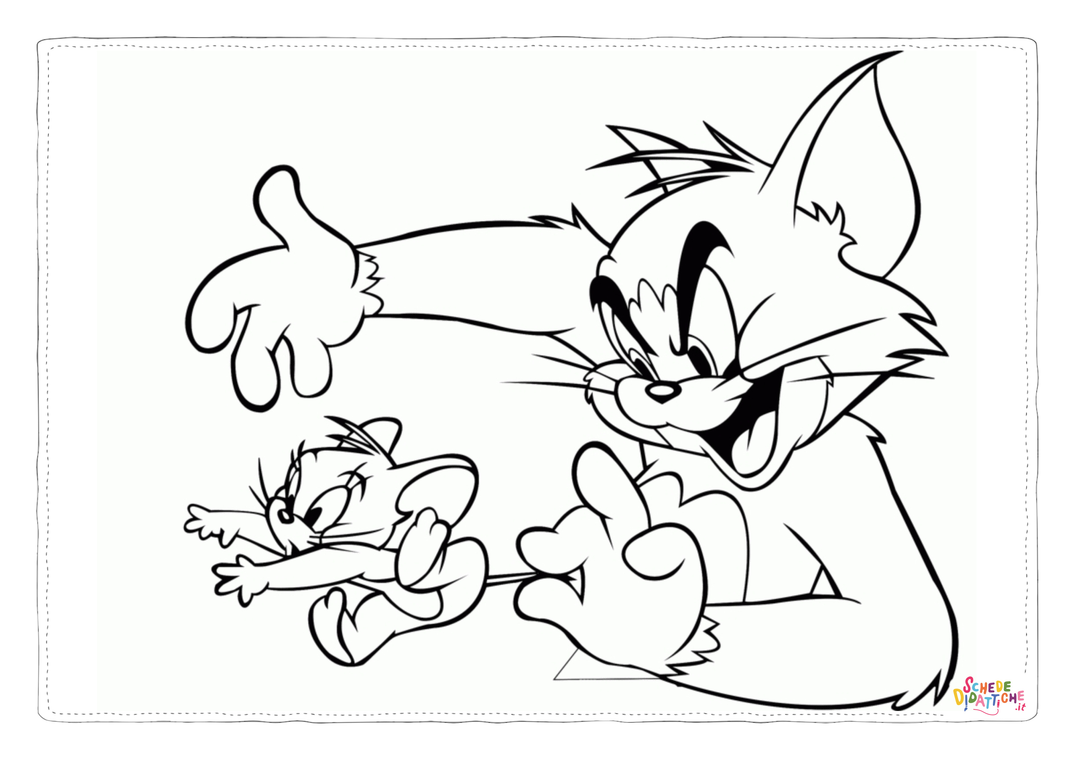 Disegno "Disegno di Tom e Jerry da stampare e colorare 9" Disegno di Tom e Jerry da stampare e colorare 9