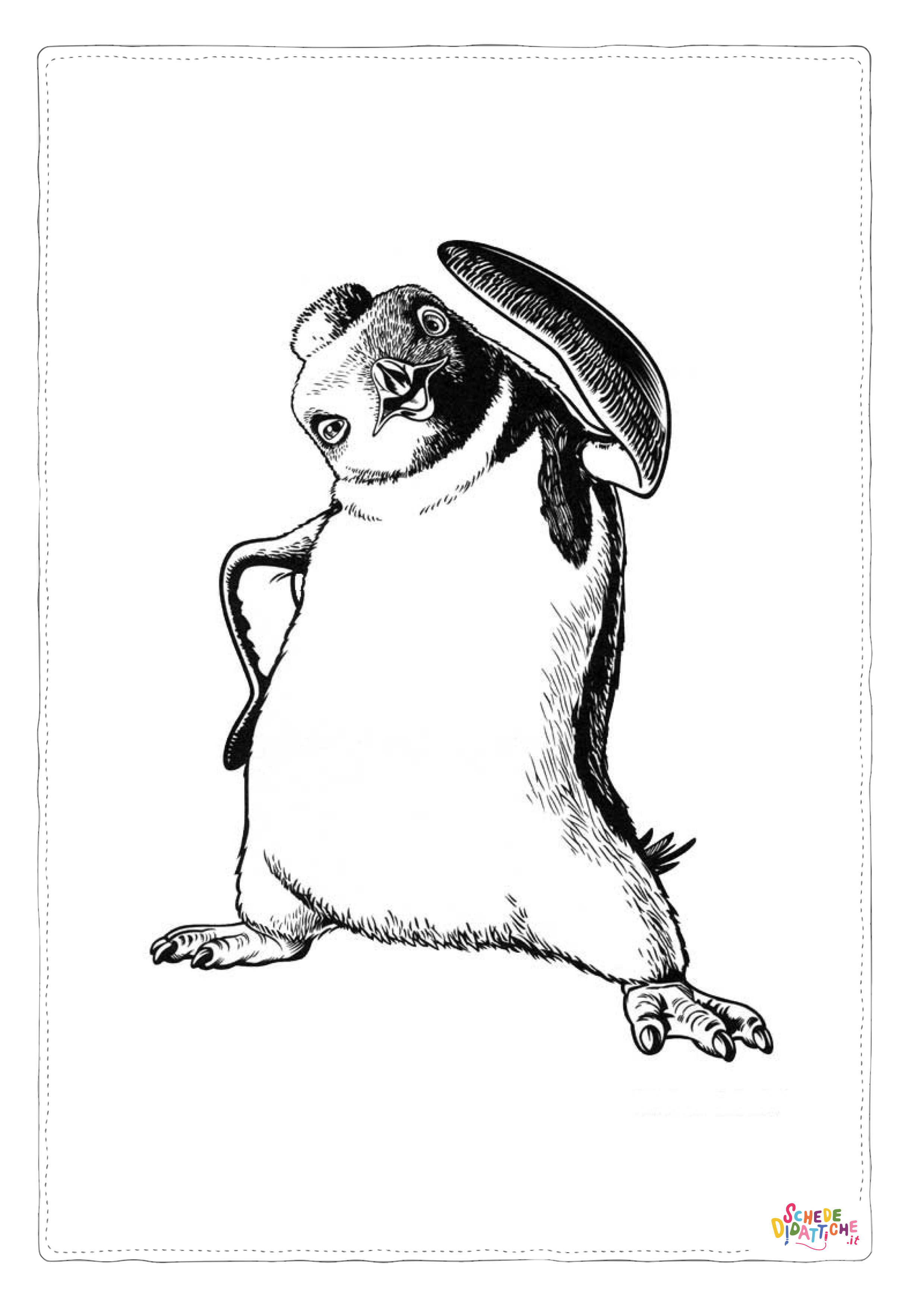 Disegno di pinguino da stampare e colorare 35