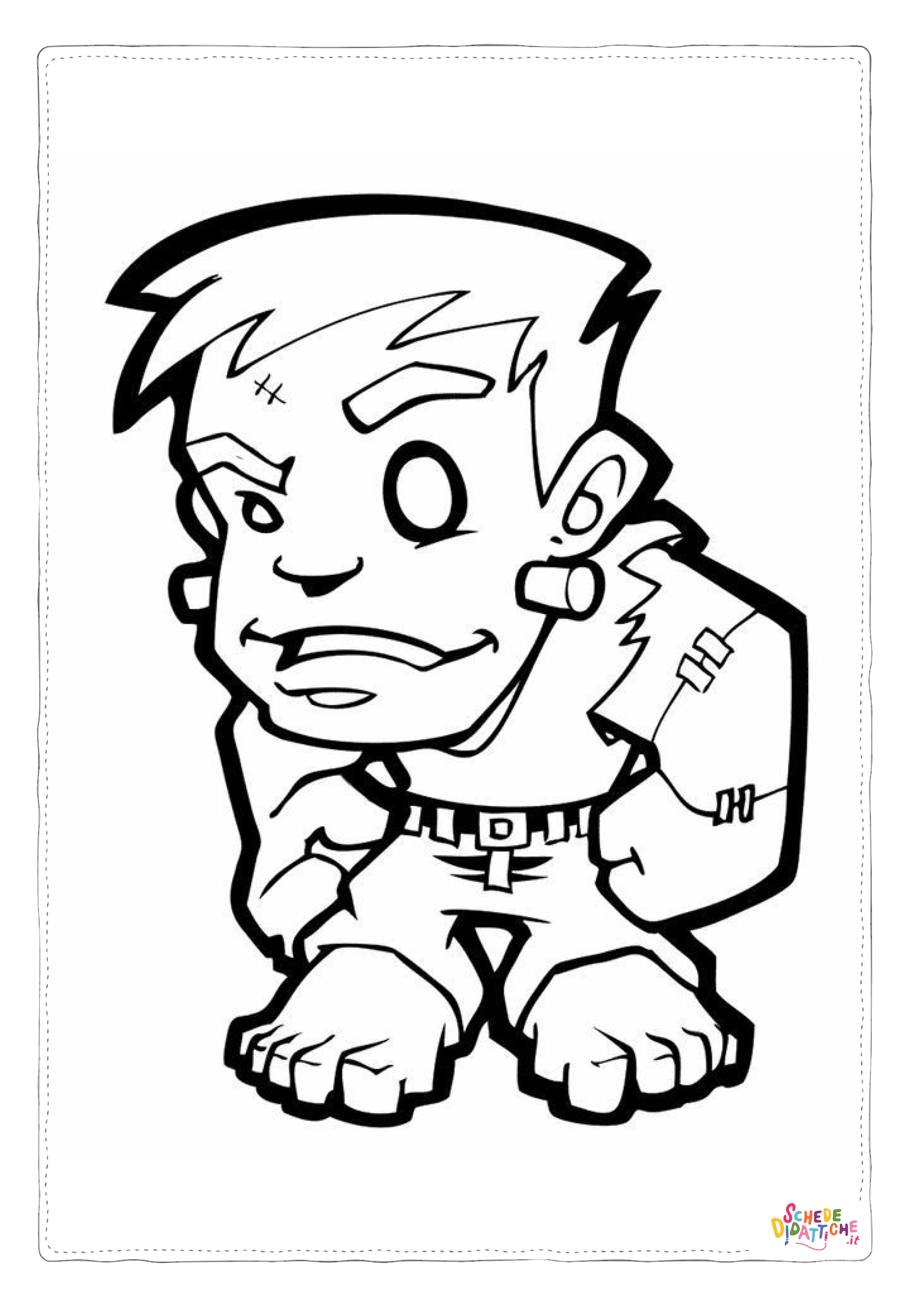 Disegno "Disegno di Frankenstein da stampare e colorare 12" Disegno di Frankenstein da stampare e colorare 12