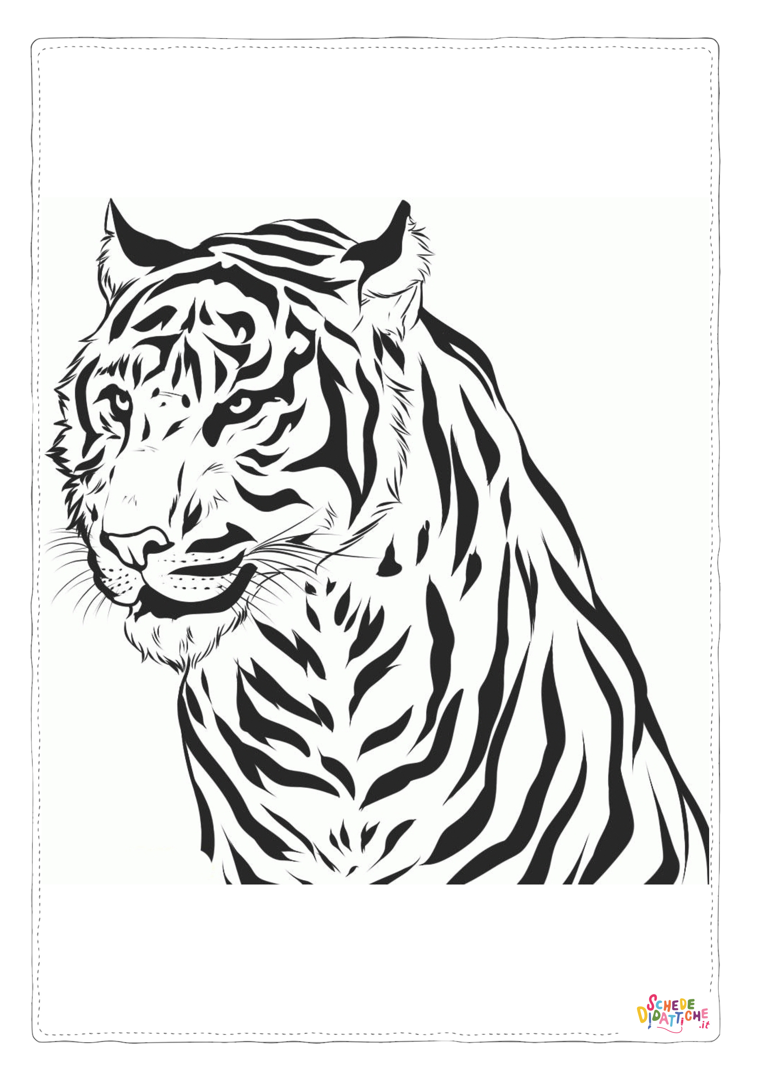 Disegno "Disegno di tigre da stampare e colorare 38" Disegno di tigre da stampare e colorare 38