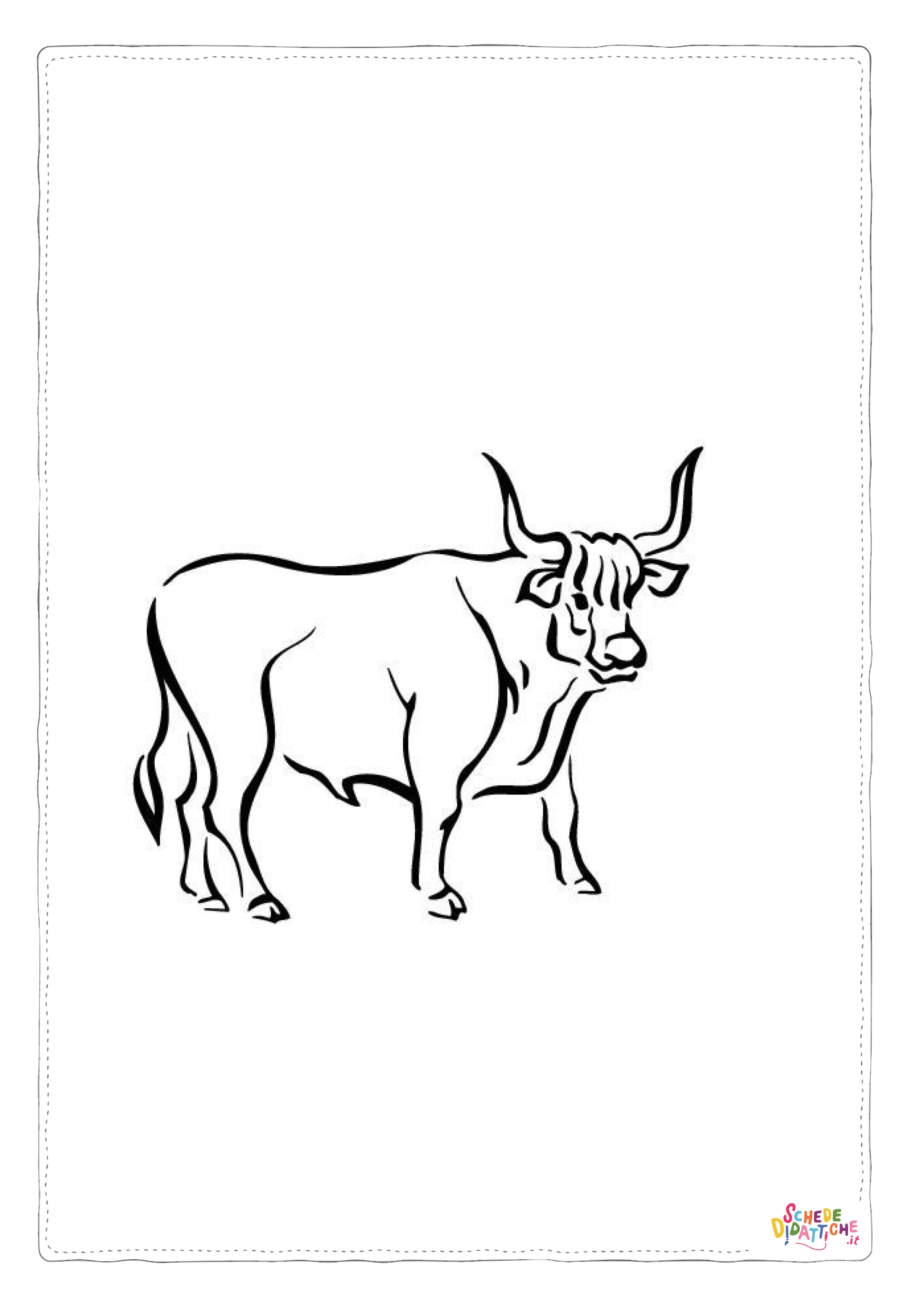 Disegno "Disegno di toro da stampare e colorare 33" Disegno di toro da stampare e colorare 33