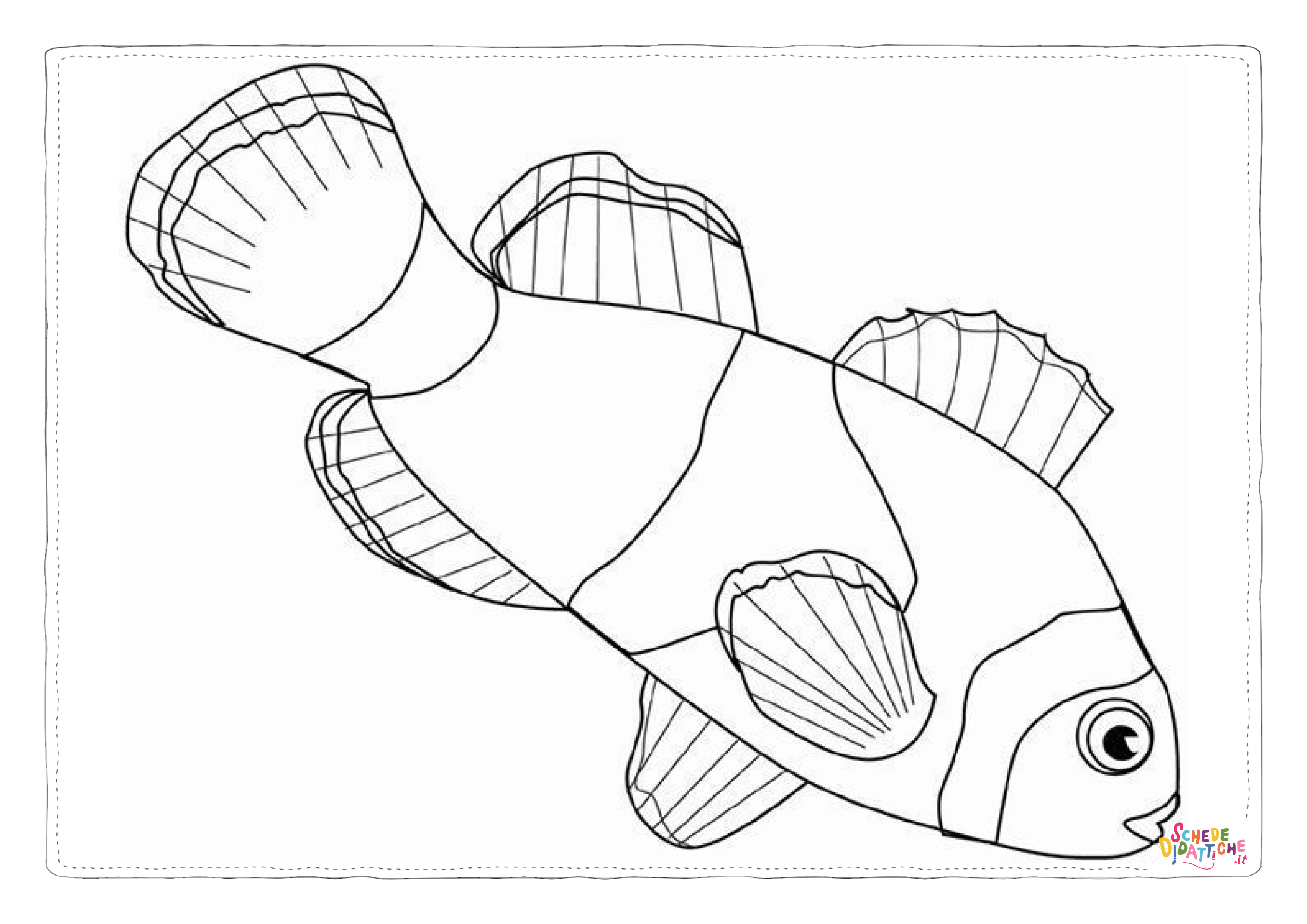 Disegno "Disegno di pesce da stampare e colorare 297" Disegno di pesce da stampare e colorare 297