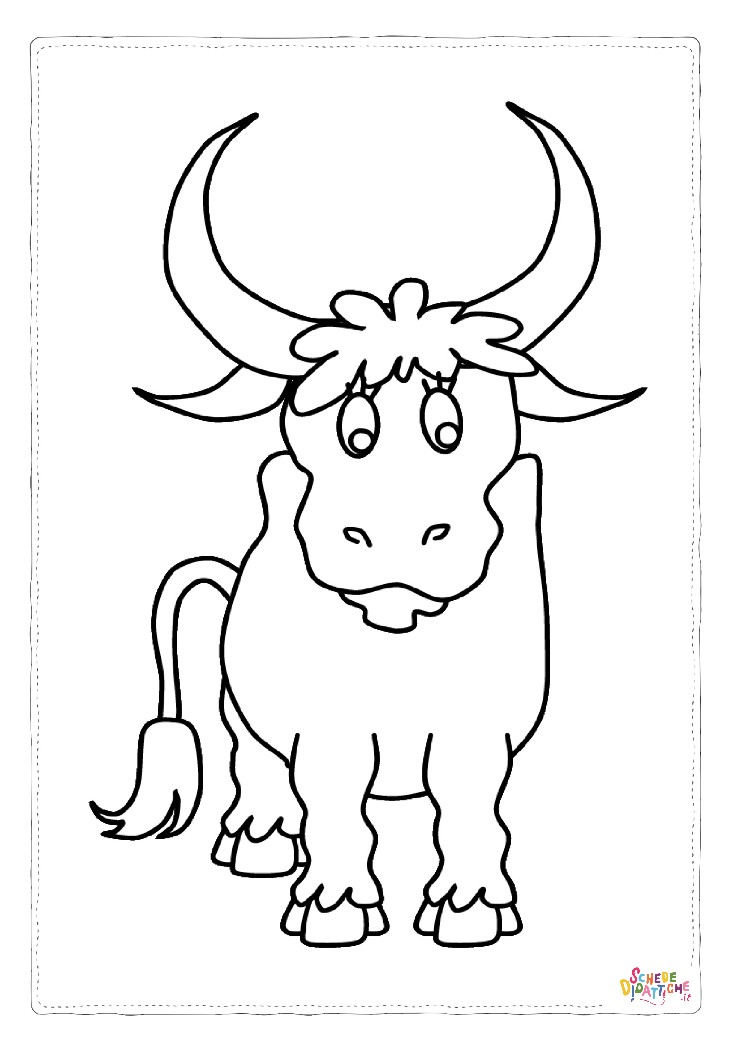 Disegno di mucca da stampare e colorare 41