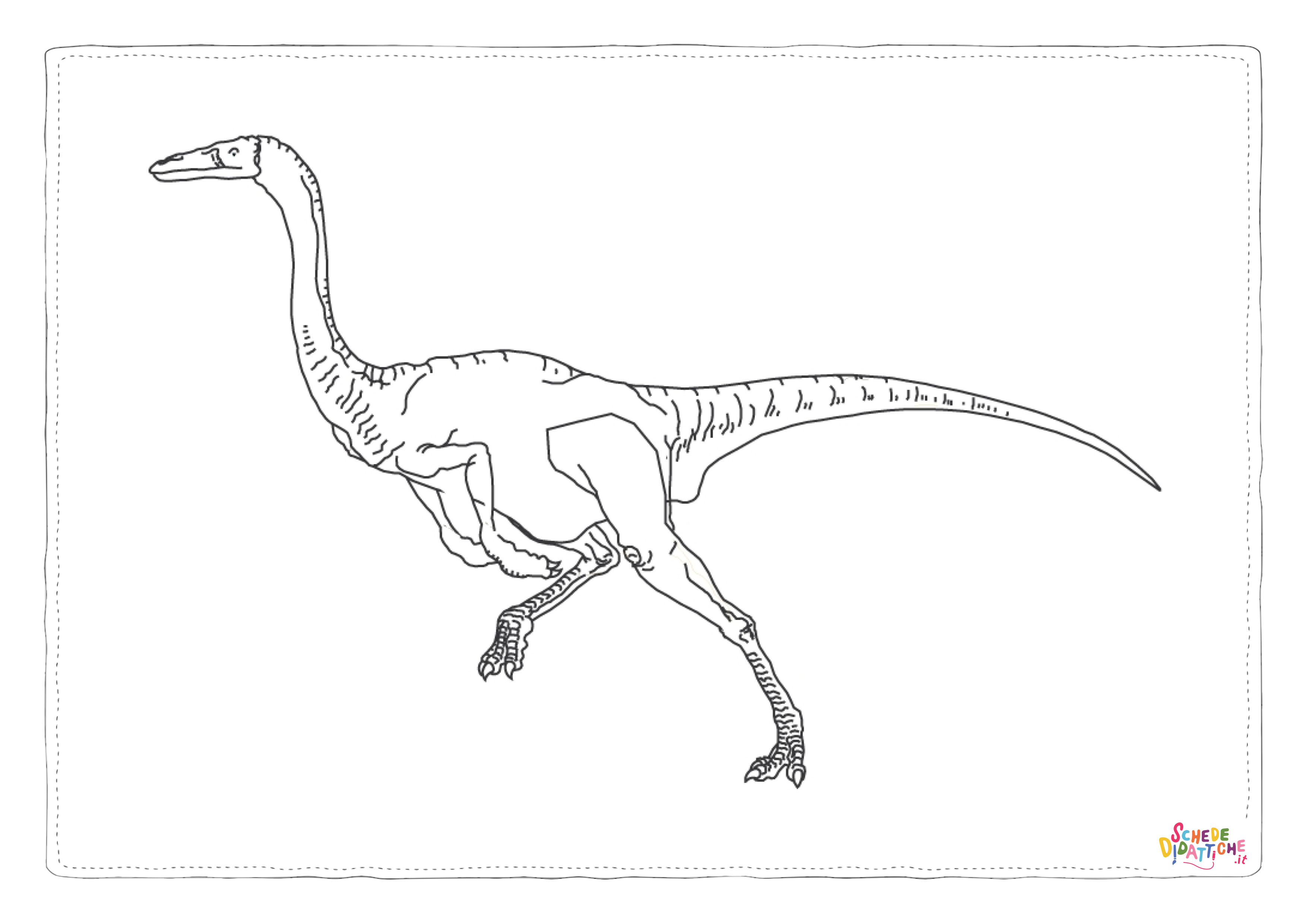Disegno "Disegno di Velociraptor da stampare e colorare" Disegno di Velociraptor da stampare e colorare