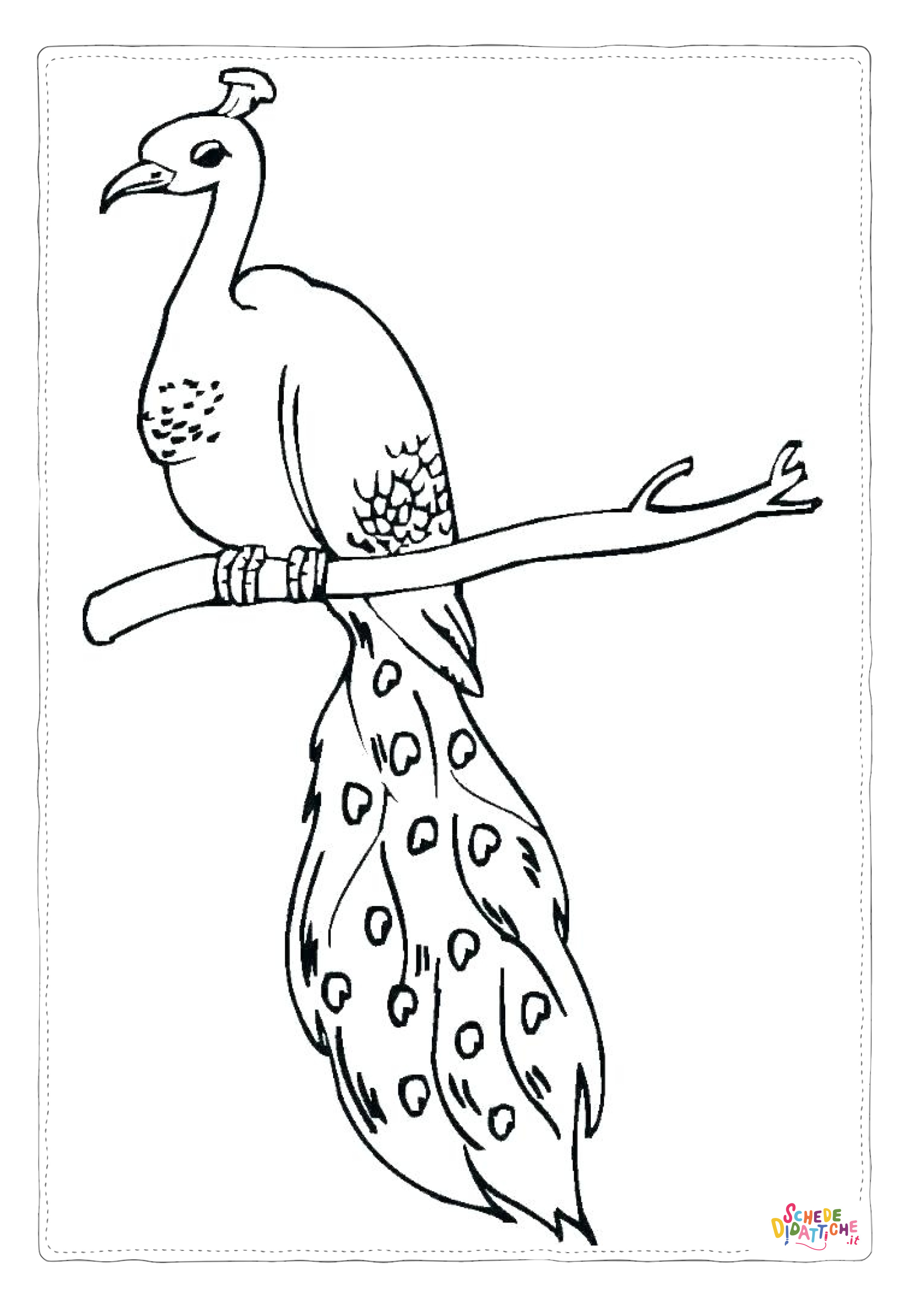 Disegno di pavone da stampare e colorare 15