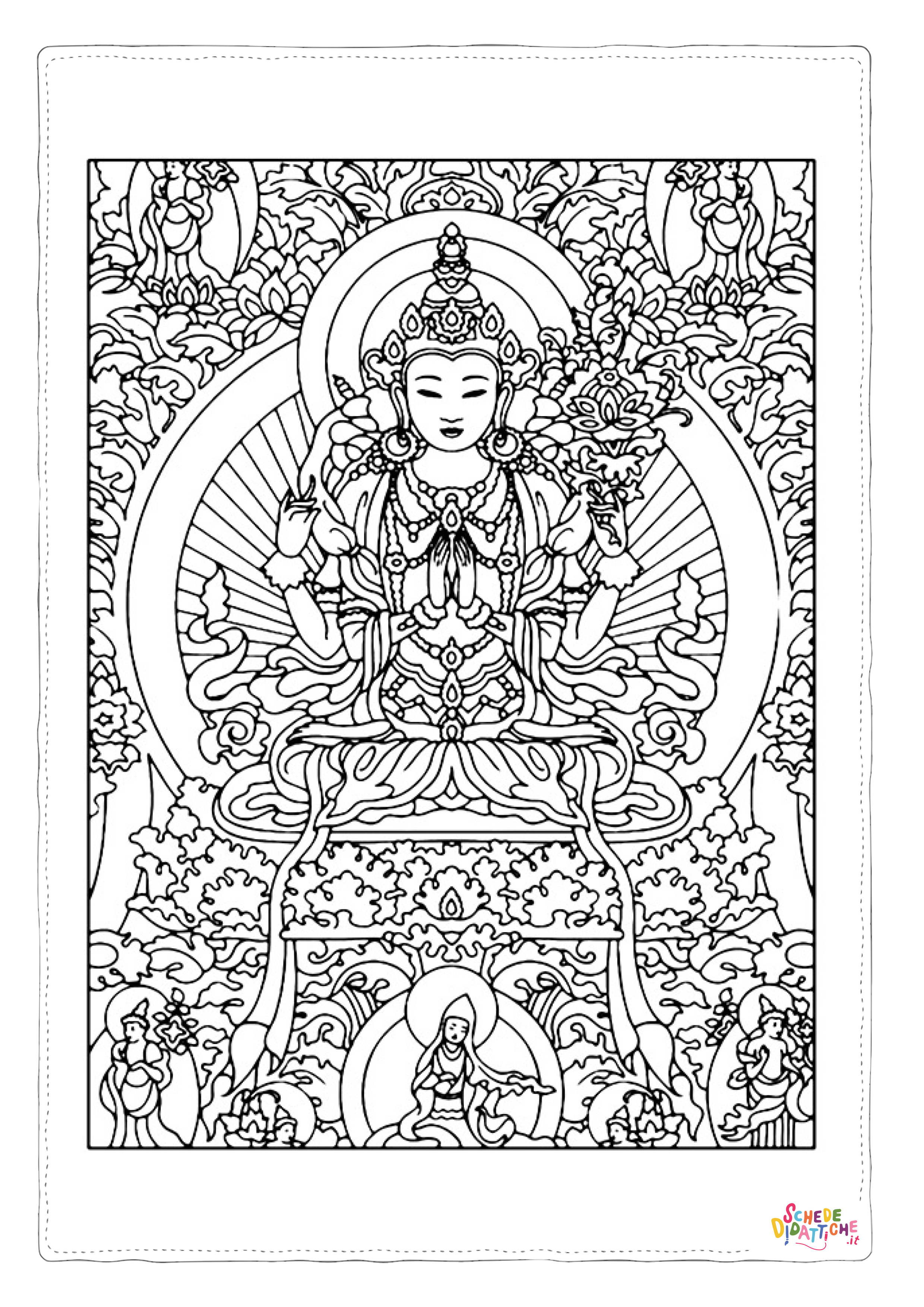 Disegno "Disegno di mandala da stampare e colorare 1140" Disegno di mandala da stampare e colorare 1140