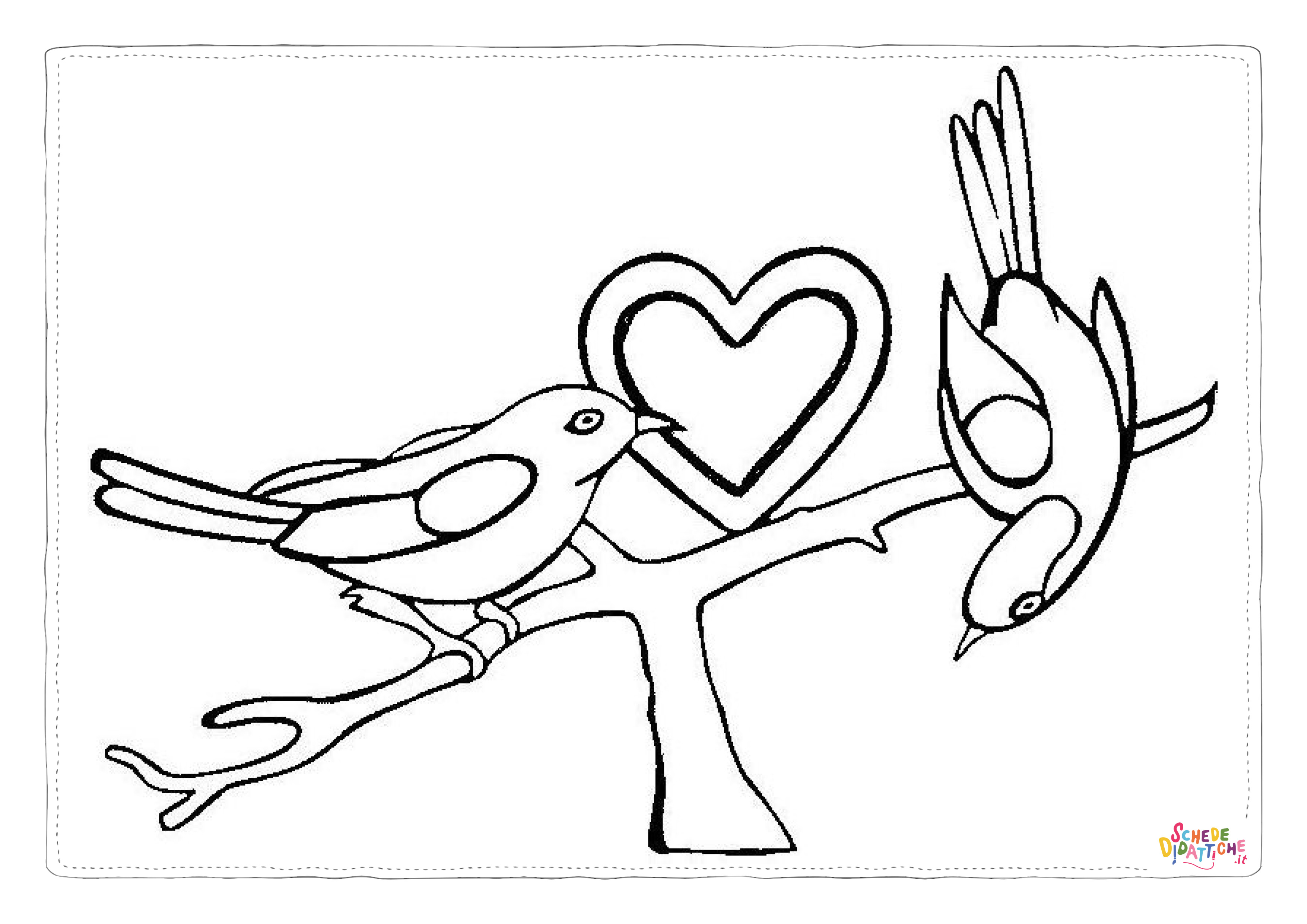 Disegno "Disegno di San Valentino da stampare e colorare 120" Disegno di San Valentino da stampare e colorare 120
