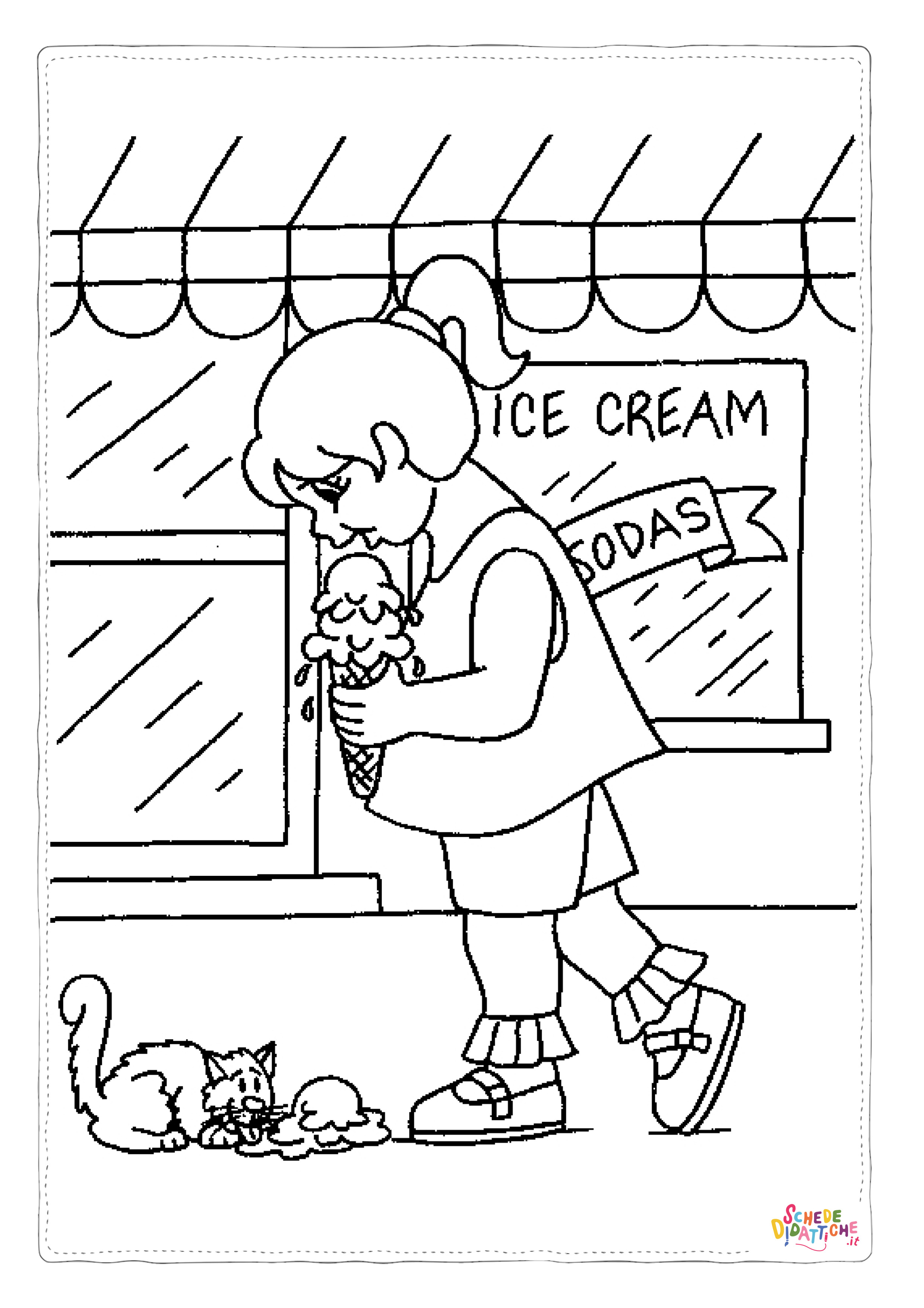 Disegno "Disegno di gelato da stampare e colorare 44" Disegno di gelato da stampare e colorare 44