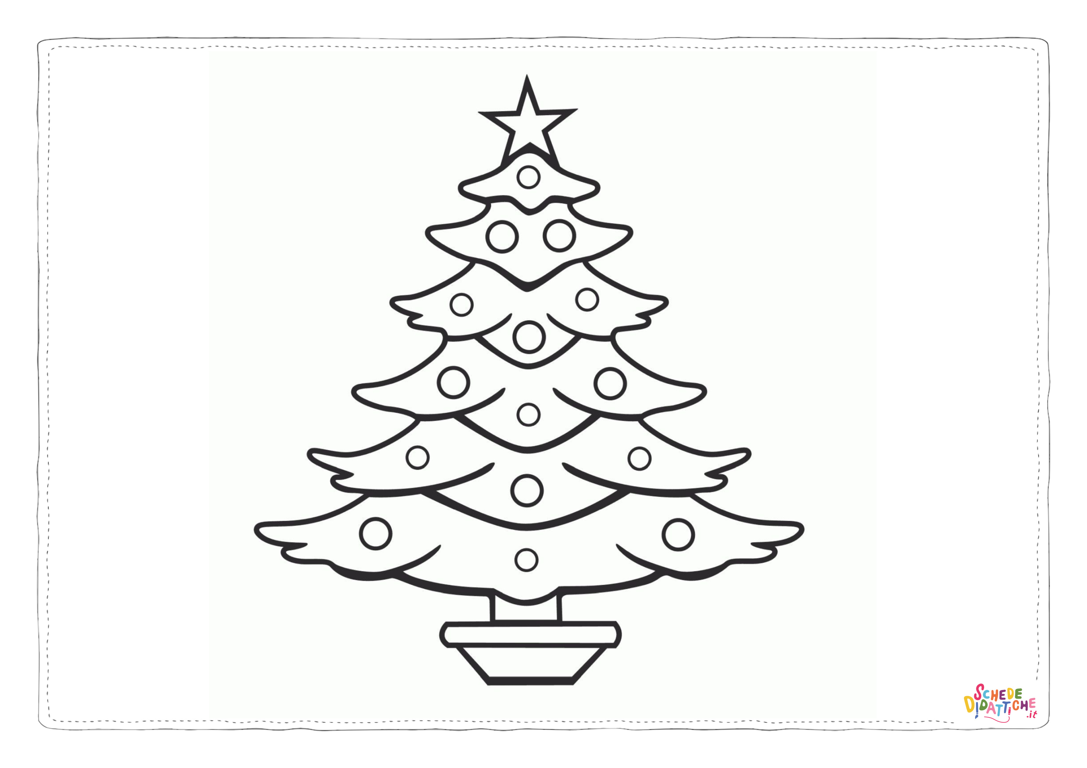 Disegno "Disegno di albero di Natale da stampare e colorare 242" Disegno di albero di Natale da stampare e colorare 242
