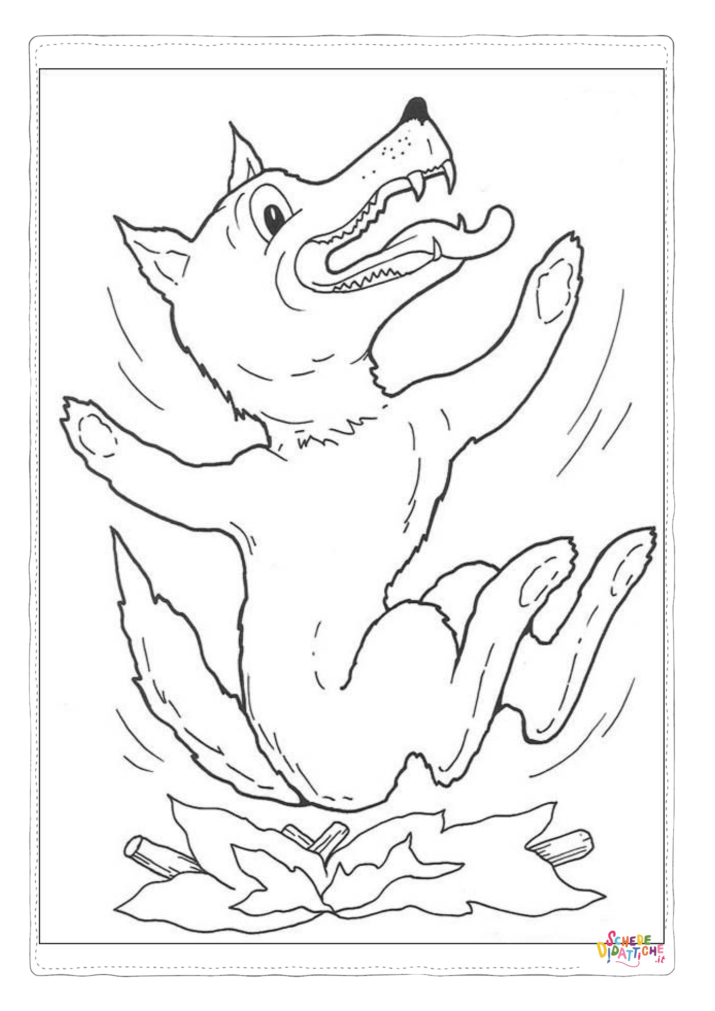 Disegno di lupo da stampare e colorare 53