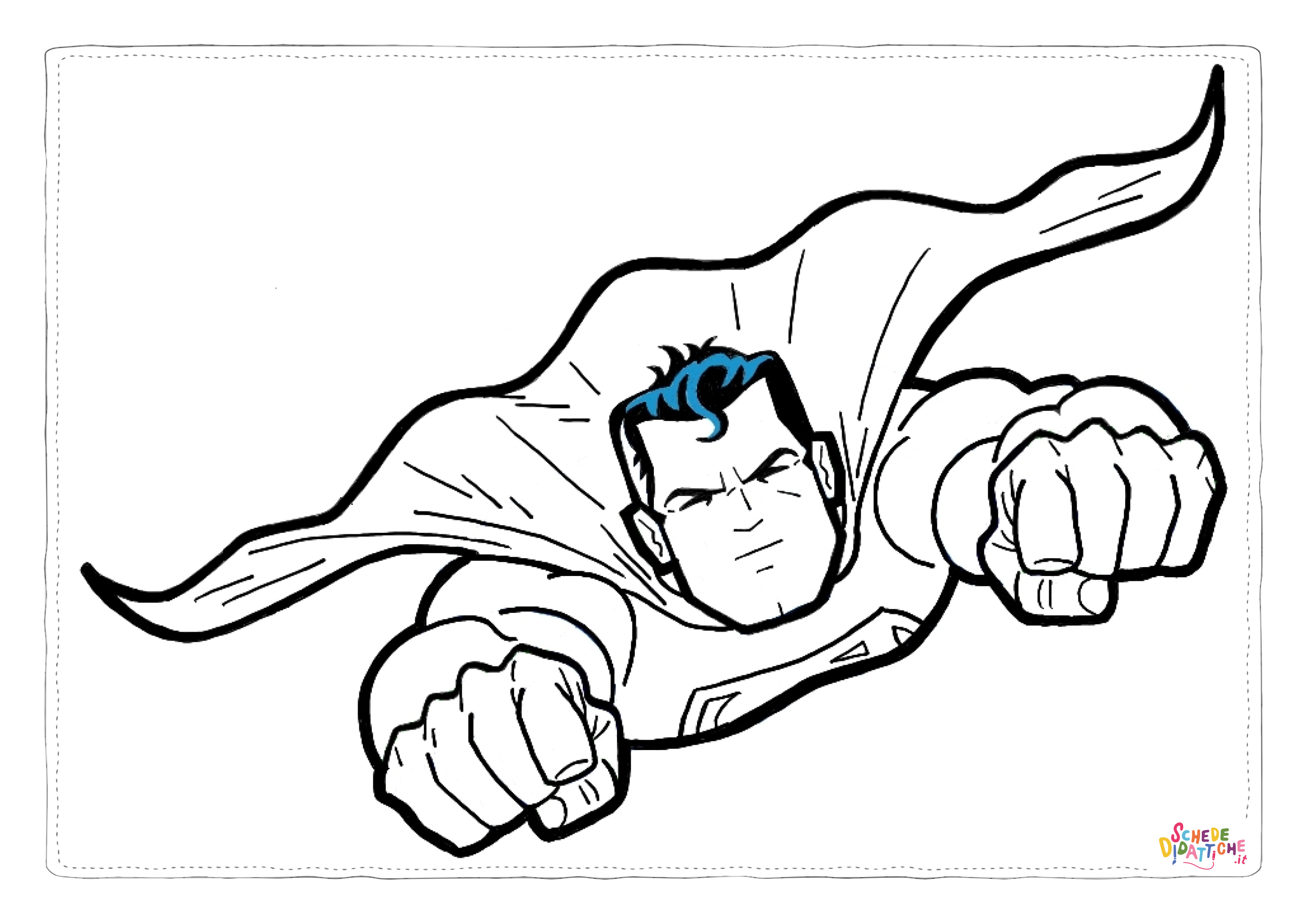 Disegno di Superman da stampare e colorare 3