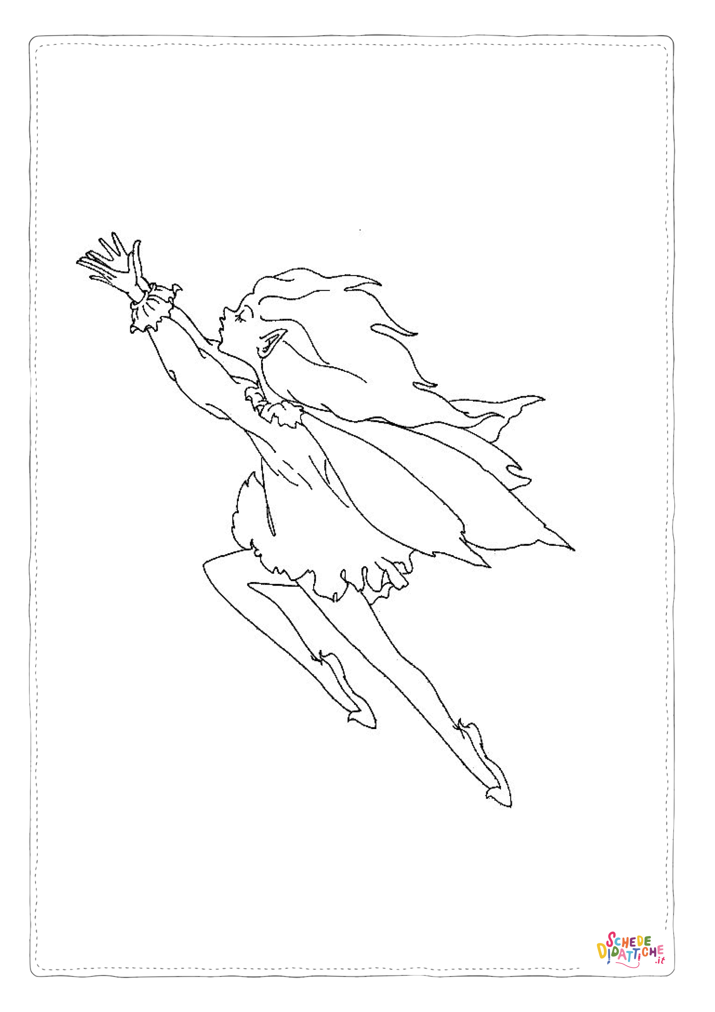 Disegno "Disegno di fata da stampare e colorare 9" Disegno di fata da stampare e colorare 9