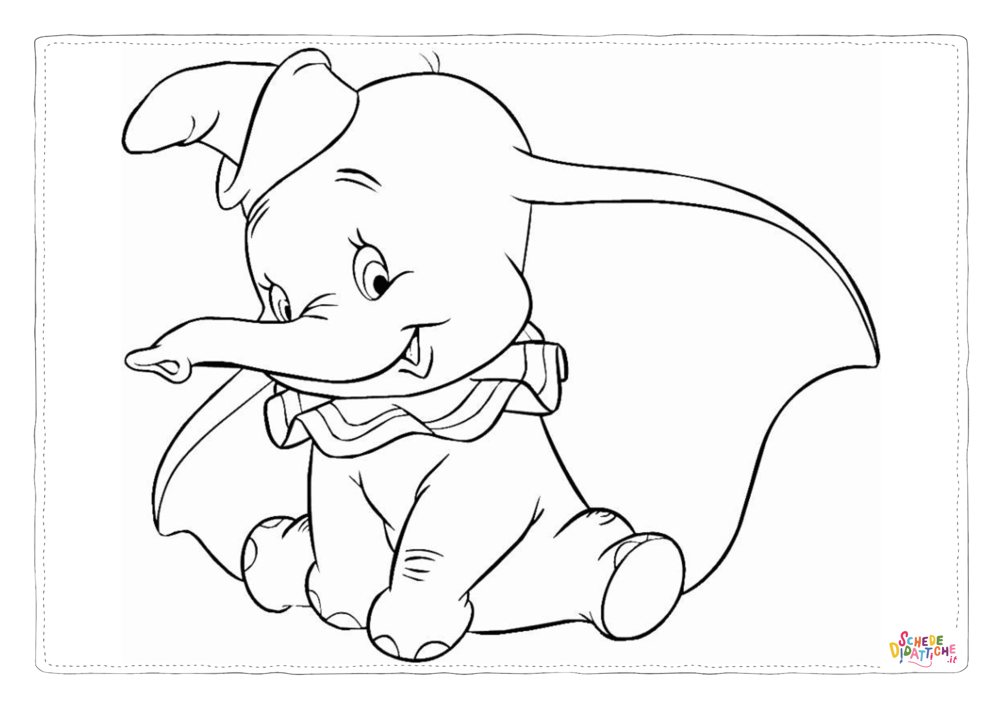 Disegno "Disegno di Dumbo da stampare e colorare 73" Disegno di Dumbo da stampare e colorare 73