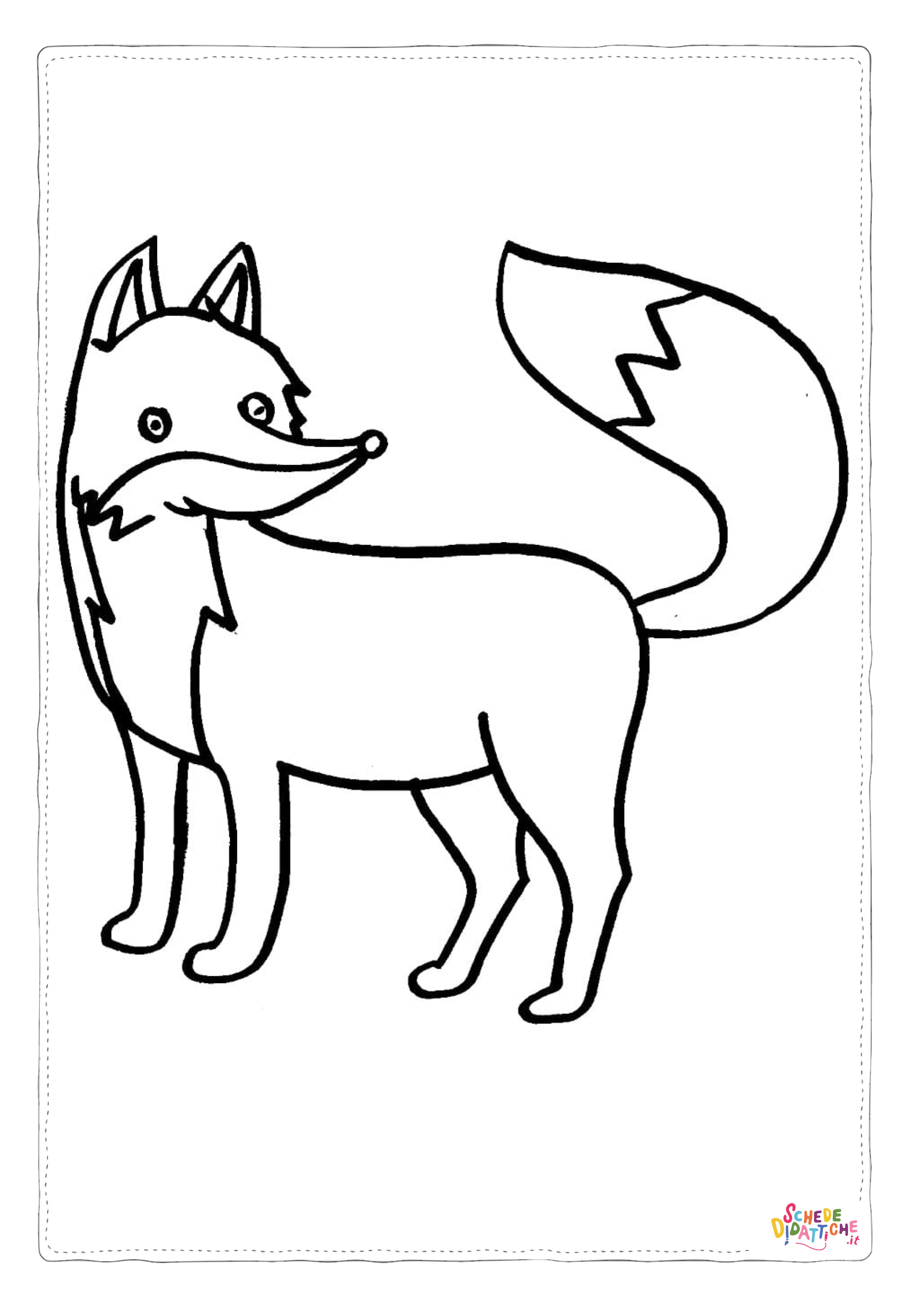 Disegno "Disegno di volpe da stampare e colorare 86" Disegno di volpe da stampare e colorare 86
