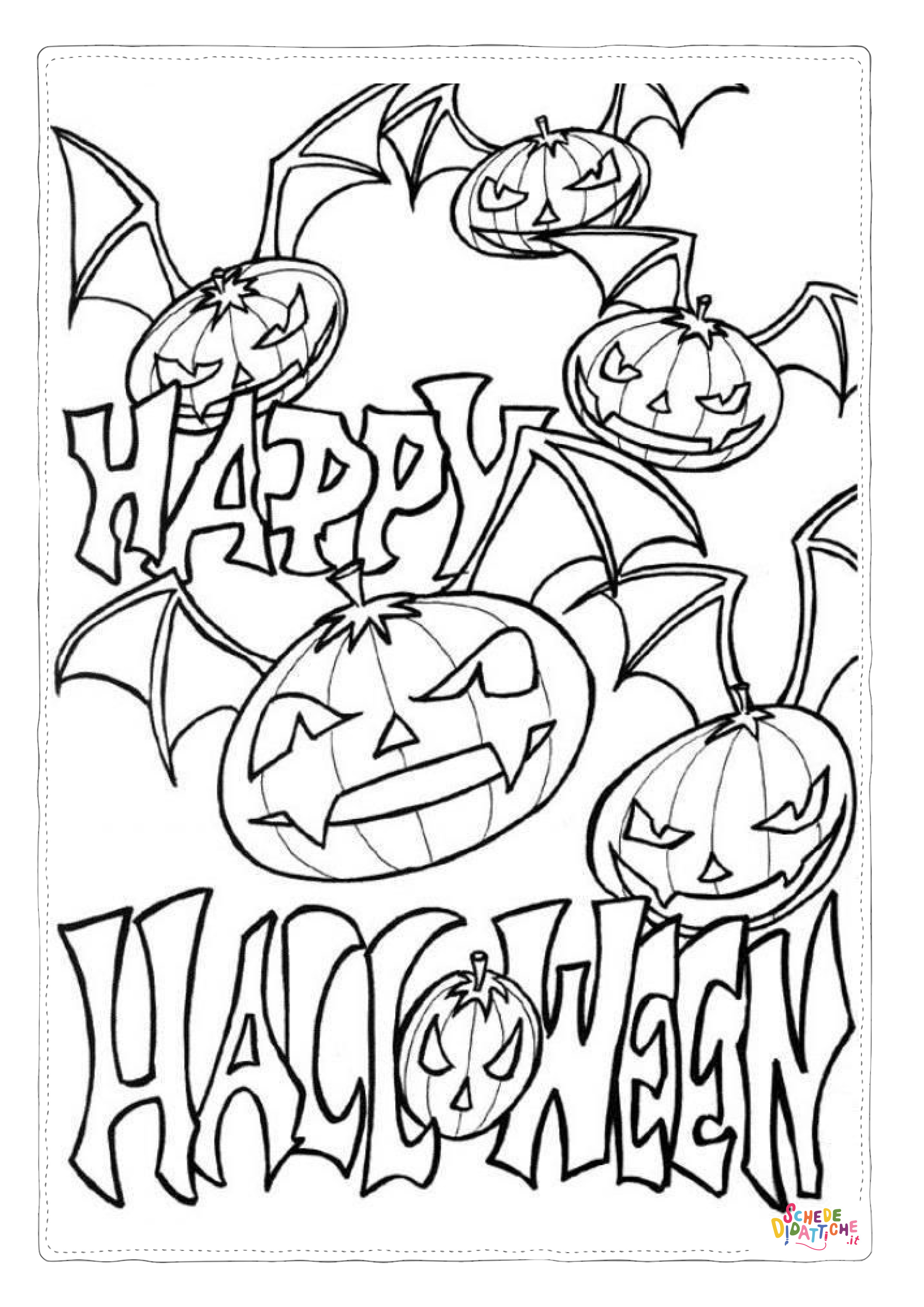Disegno "Disegno di zucca di Halloween da stampare e colorare 225" Disegno di zucca di Halloween da stampare e colorare 225