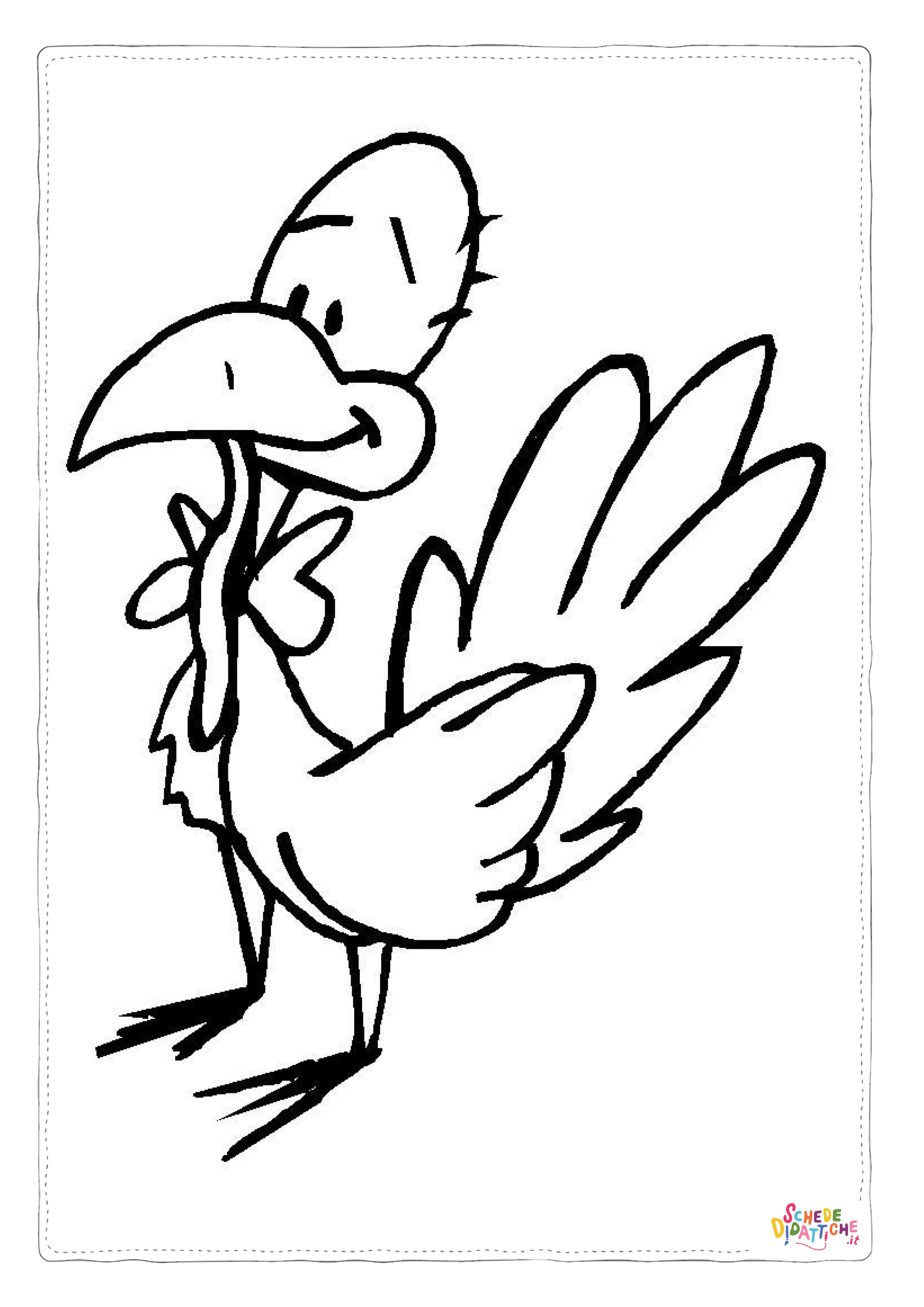 Disegno "Disegno di tacchino da stampare e colorare 76" Disegno di tacchino da stampare e colorare 76