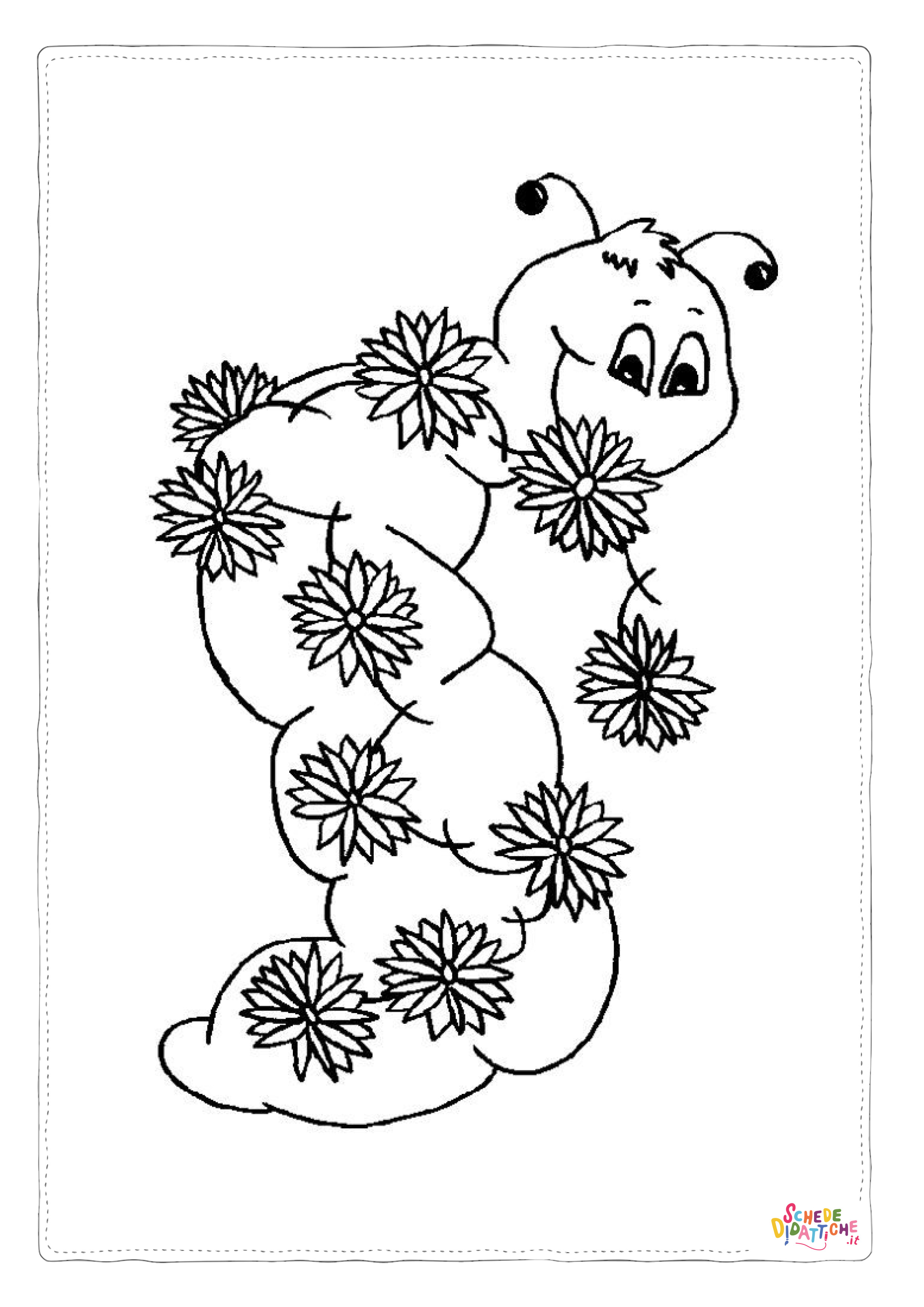 Disegno di lombrico da stampare e colorare 1