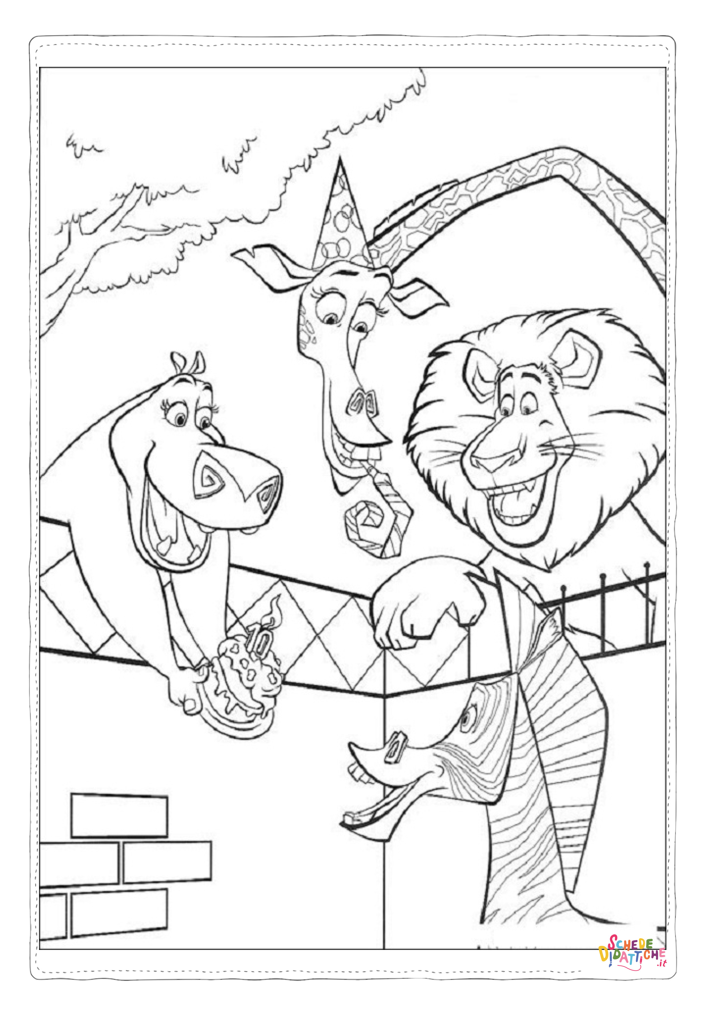 Disegno "Disegno di Madagascar da stampare e colorare 16" Disegno di Madagascar da stampare e colorare 16