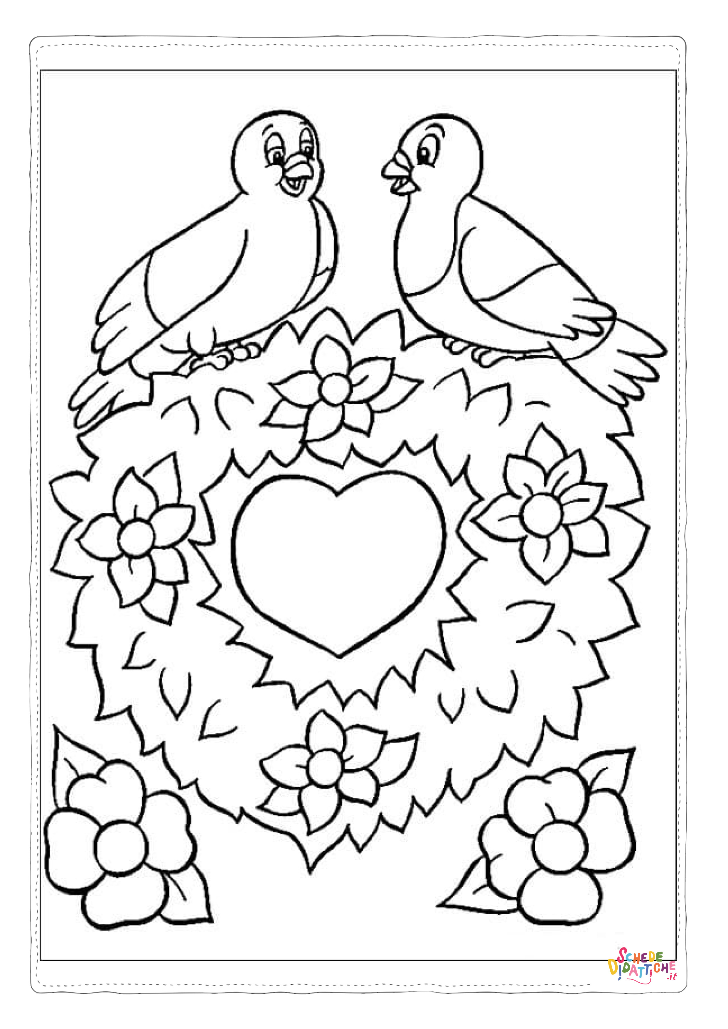 Disegno "Disegno di San Valentino da stampare e colorare 41" Disegno di San Valentino da stampare e colorare 41