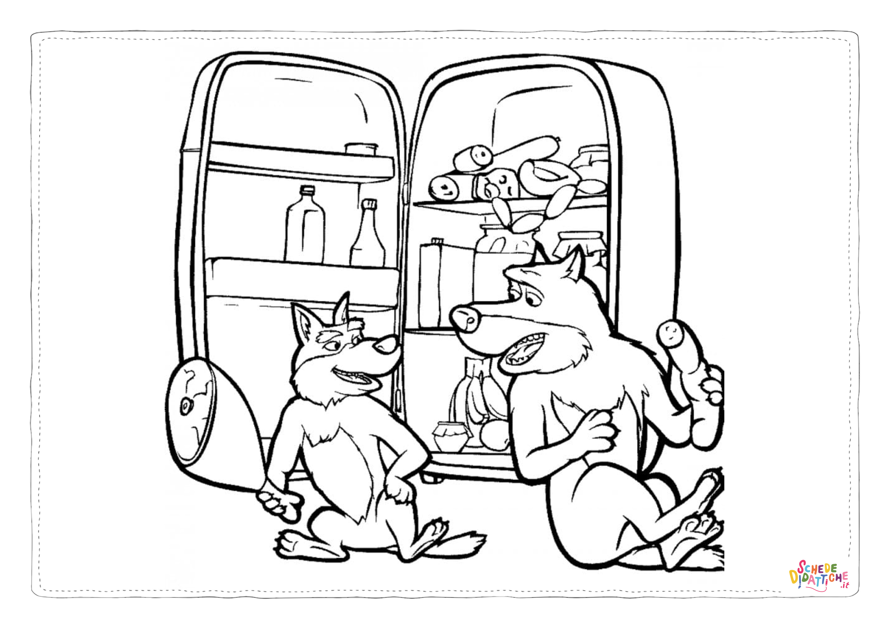 Disegno di Masha e Orso da stampare e colorare 107