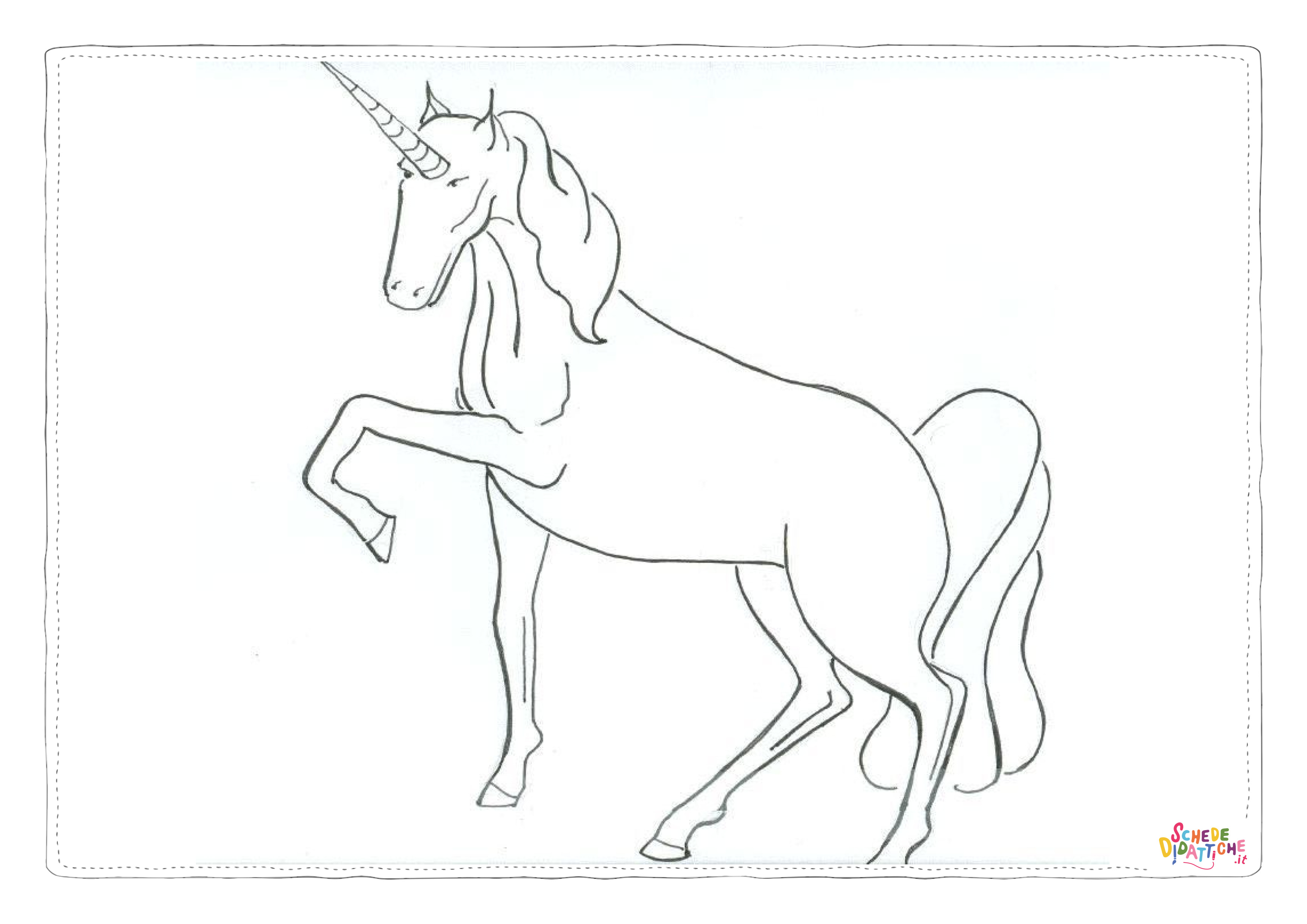 Disegno "Disegno di unicorno da stampare e colorare 72" Disegno di unicorno da stampare e colorare 72