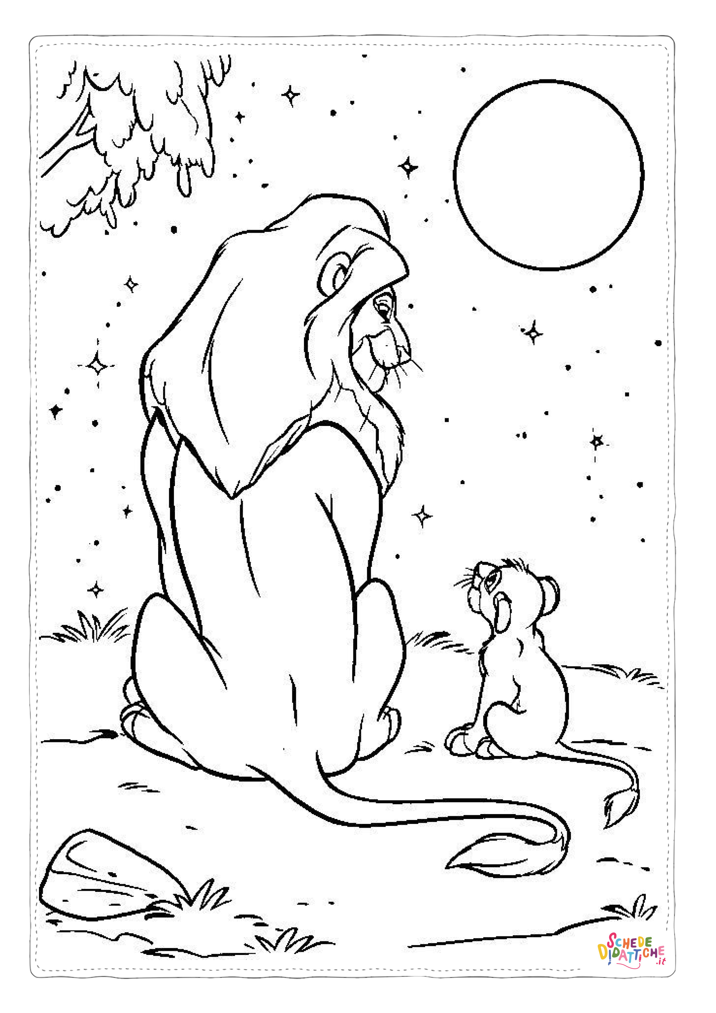 Disegno "Disegno di Re Leone da stampare e colorare 240" Disegno di Re Leone da stampare e colorare 240