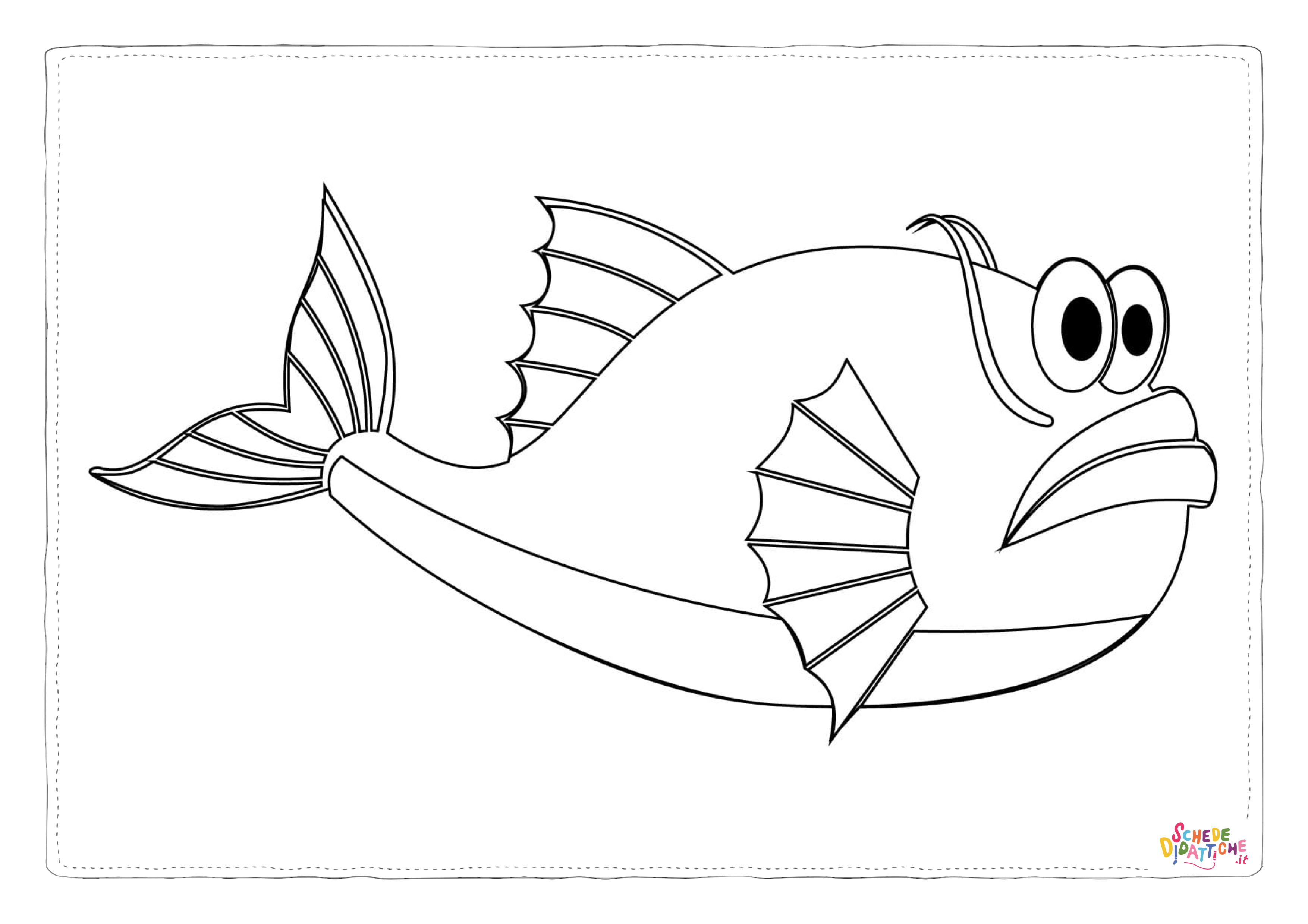 Disegno "Disegno di pesce da stampare e colorare 173" Disegno di pesce da stampare e colorare 173