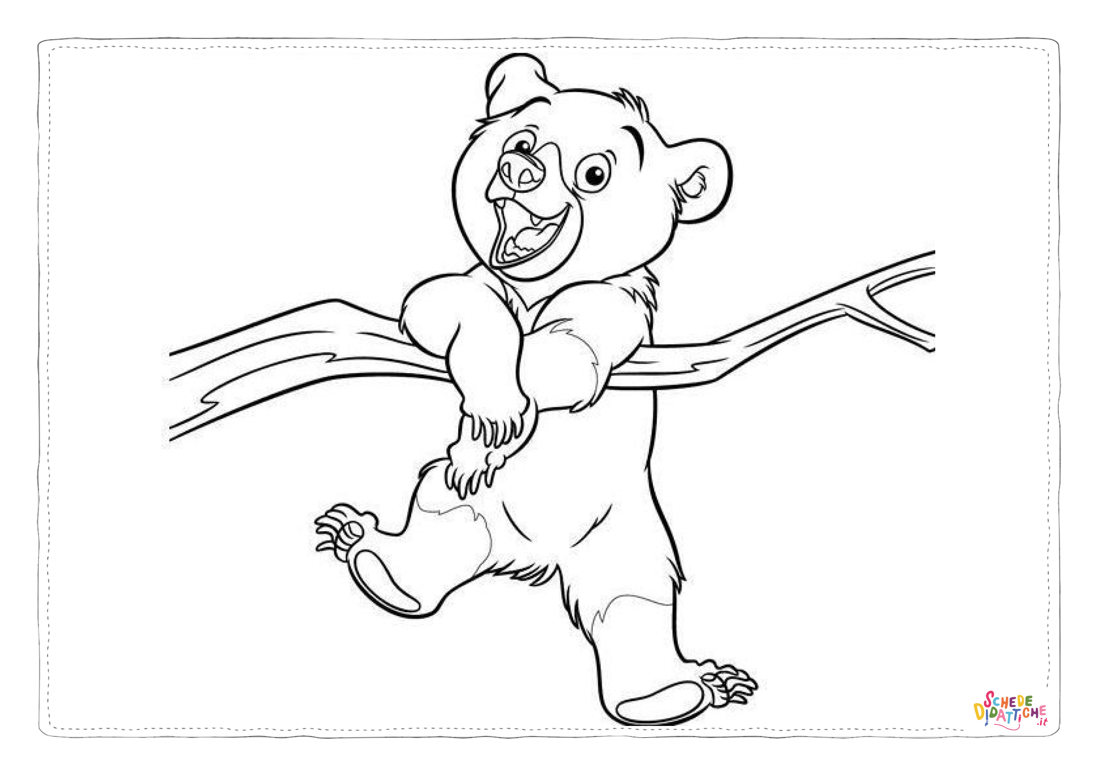Disegno "Disegno di orso da stampare e colorare 117" Disegno di orso da stampare e colorare 117