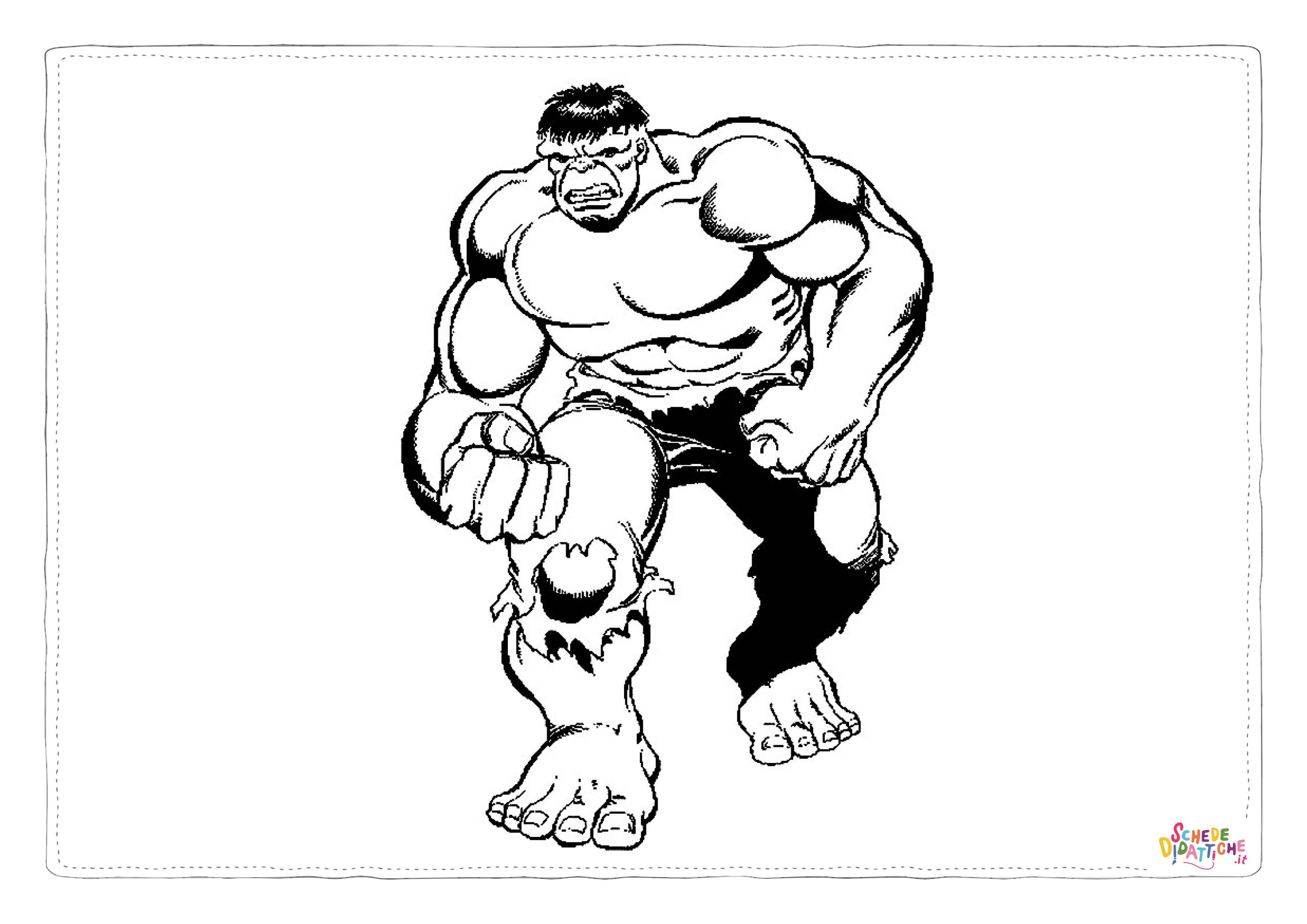 Disegno di Hulk da stampare e colorare 116