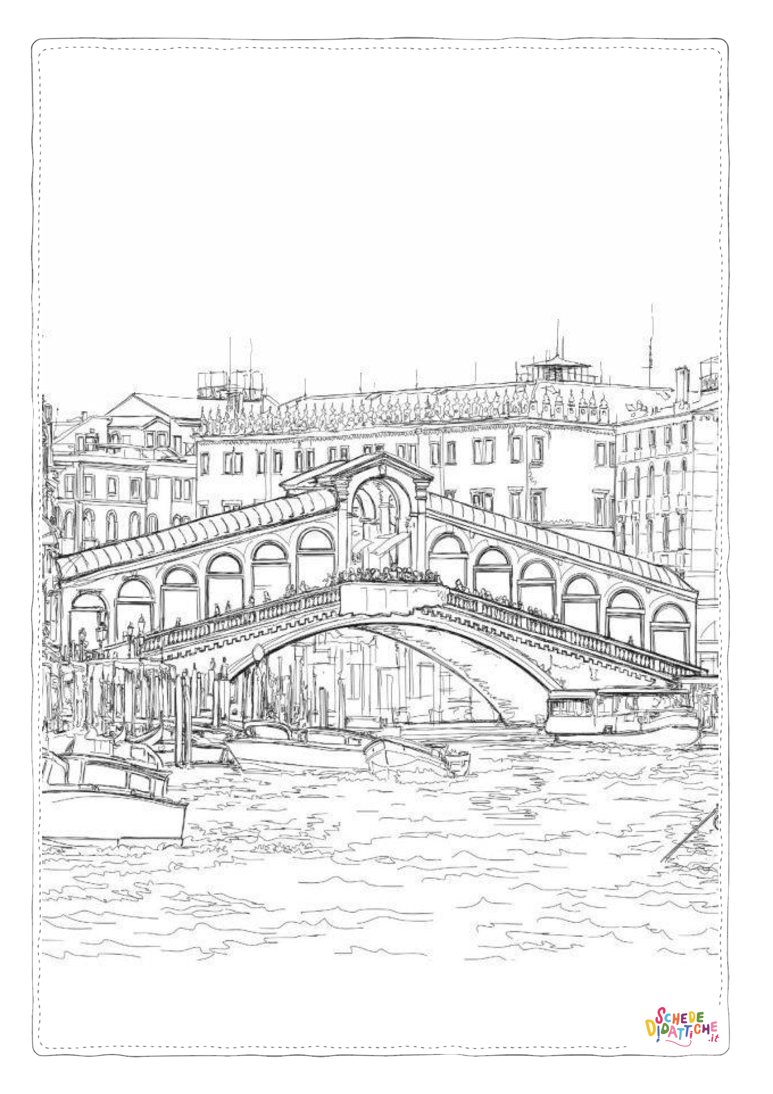 Disegno di monumento famoso da stampare e colorare 56