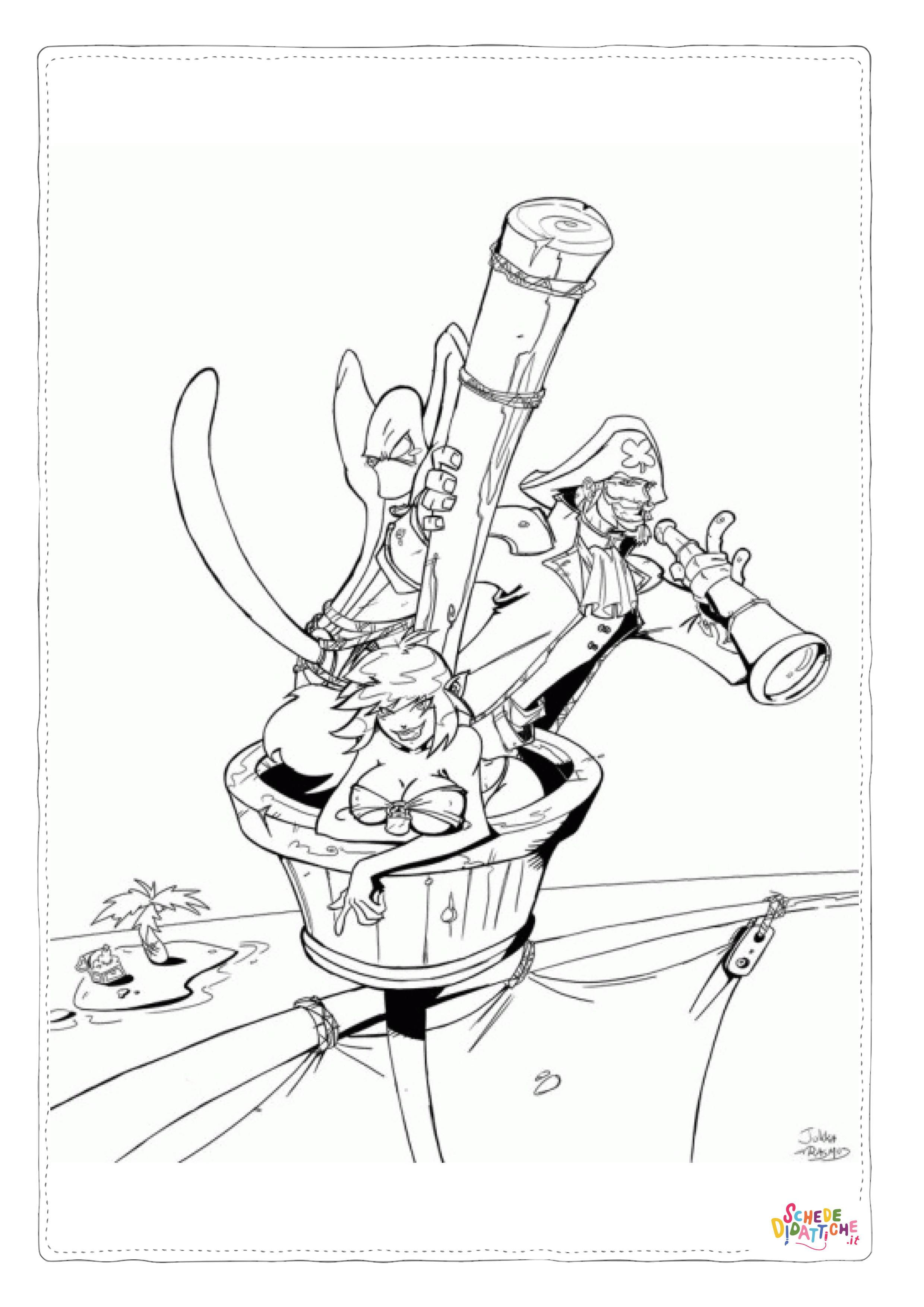 Disegno di pirata da stampare e colorare 11