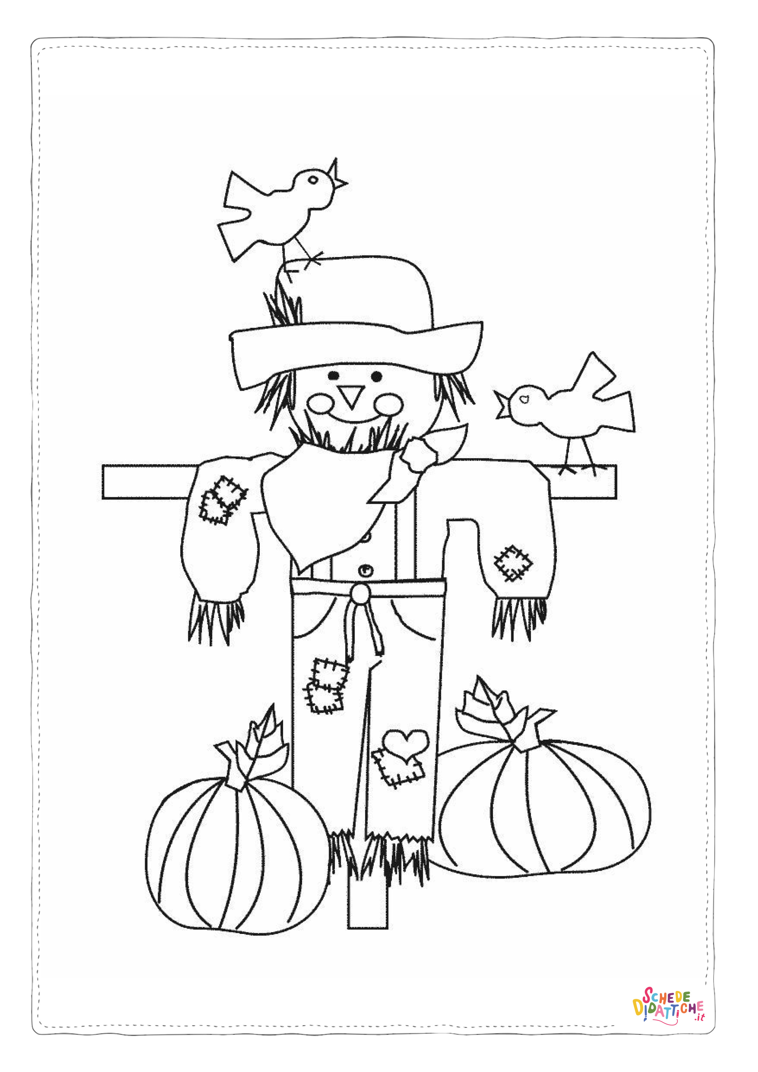 Disegno "Disegno di spaventapasseri da stampare e colorare 22" Disegno di spaventapasseri da stampare e colorare 22