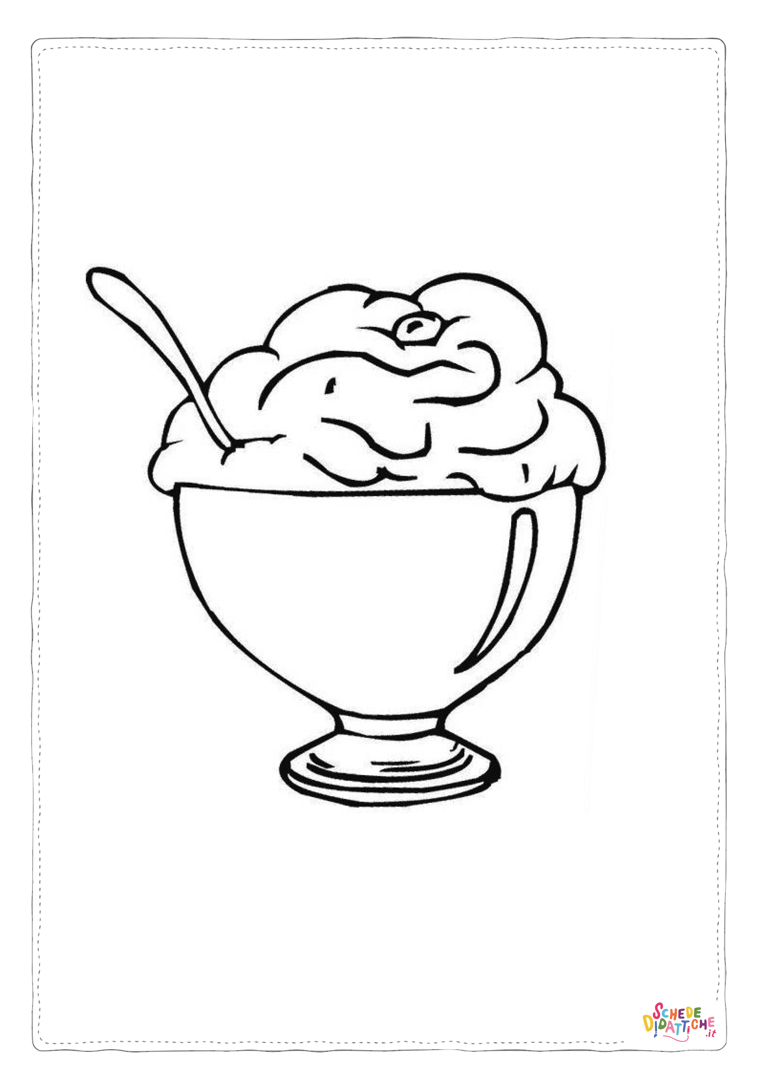 Disegno "Disegno di gelato da stampare e colorare 60" Disegno di gelato da stampare e colorare 60