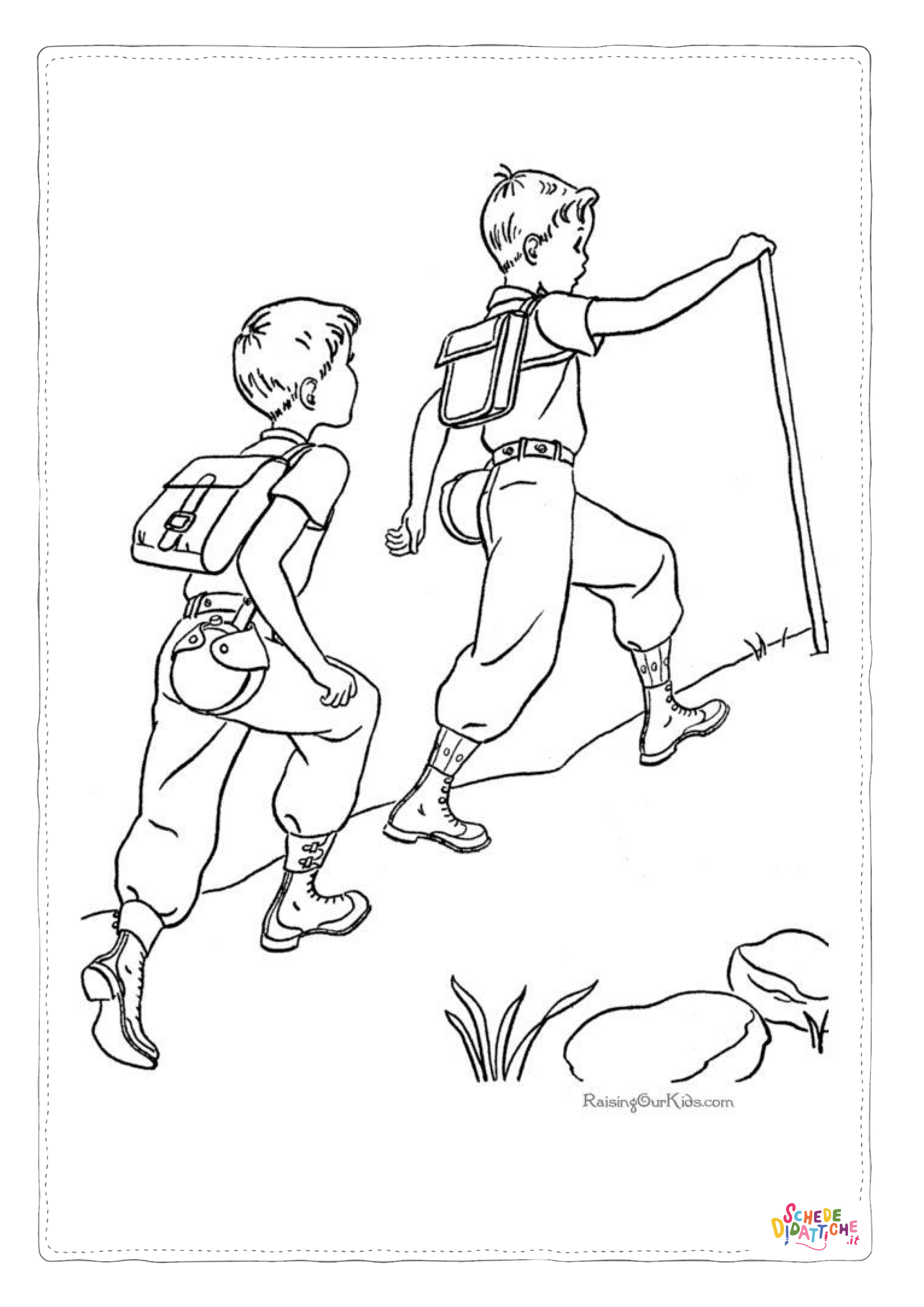 Disegno di alpinismo da stampare e colorare 1