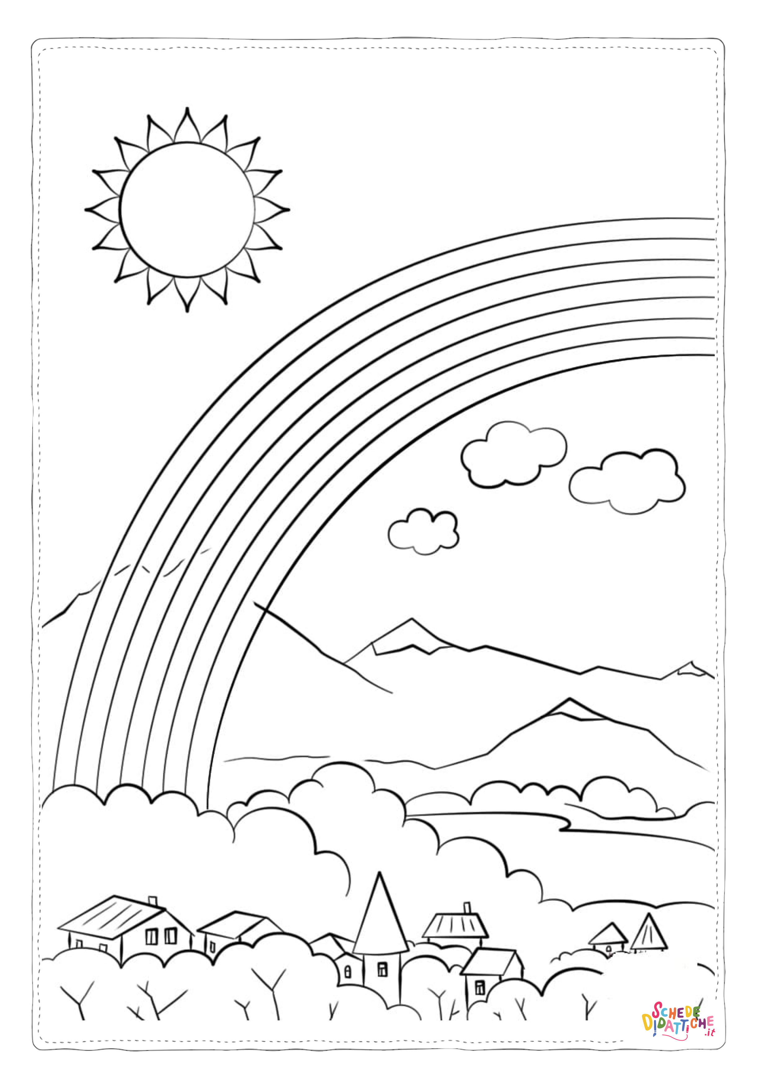 Disegno "Disegno di arcobaleno da stampare e colorare 60" Disegno di arcobaleno da stampare e colorare 60