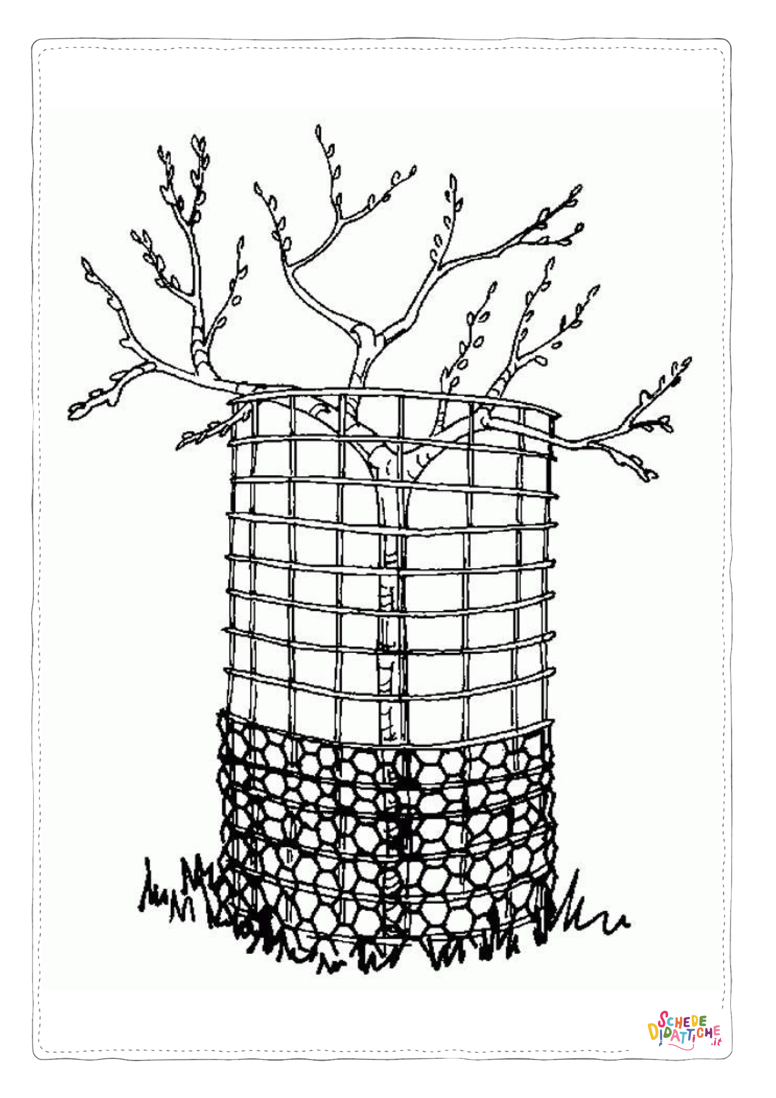 Disegno "Disegno di albero da stampare e colorare 141" Disegno di albero da stampare e colorare 141