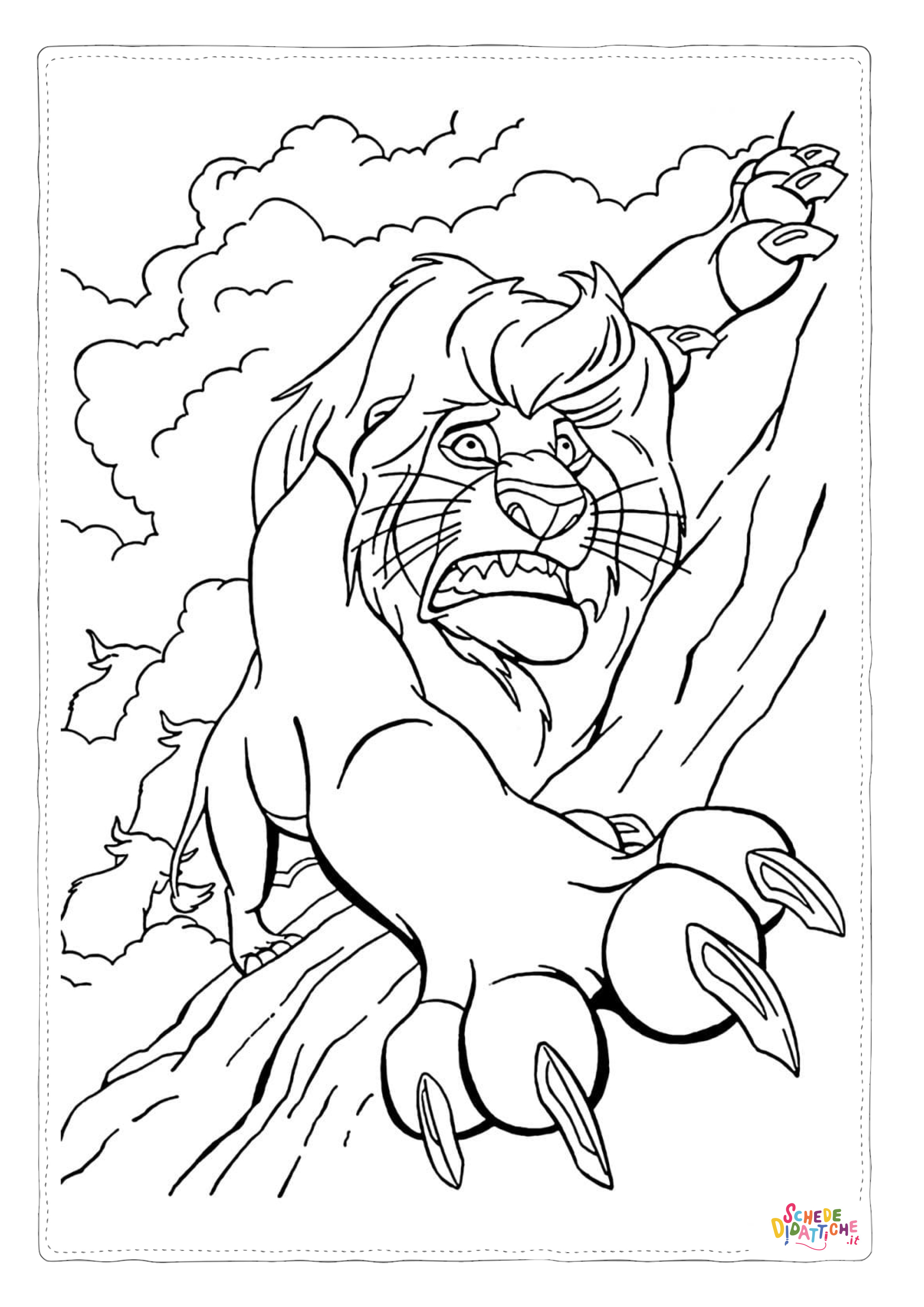 Disegno di Re Leone da stampare e colorare 157