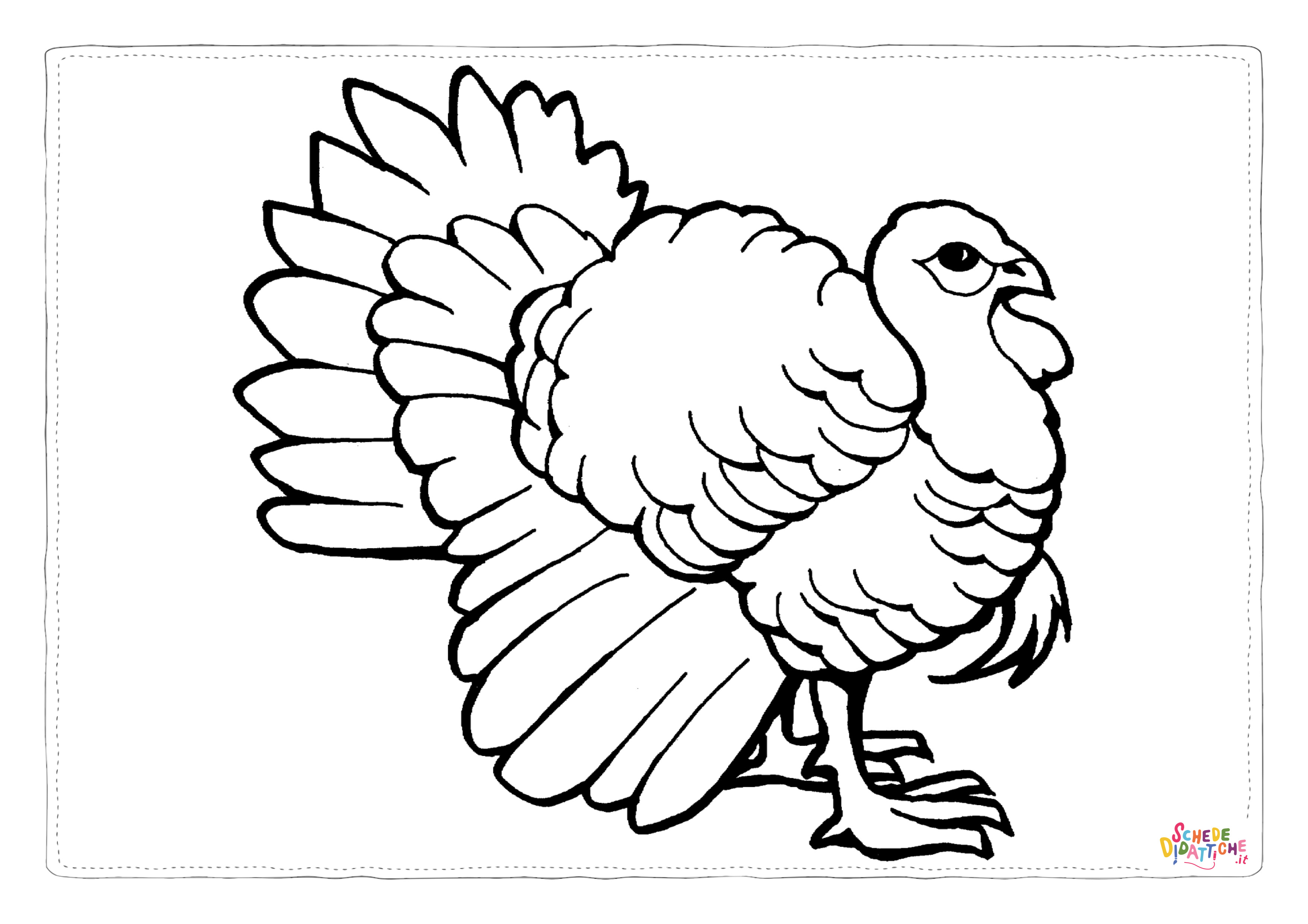 Disegno di tacchino da stampare e colorare 44