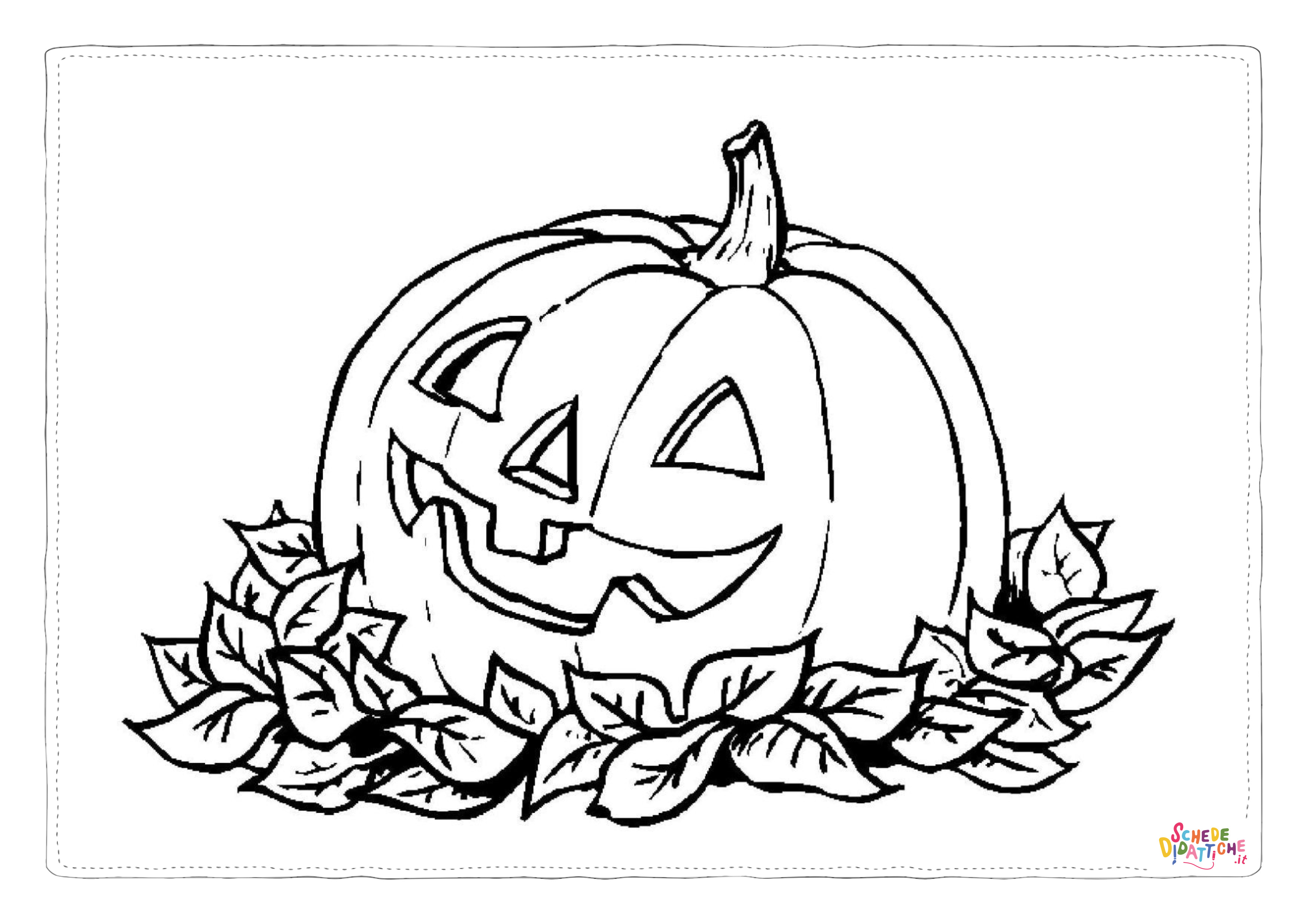 Disegno "Disegno di zucca di Halloween da stampare e colorare 220" Disegno di zucca di Halloween da stampare e colorare 220