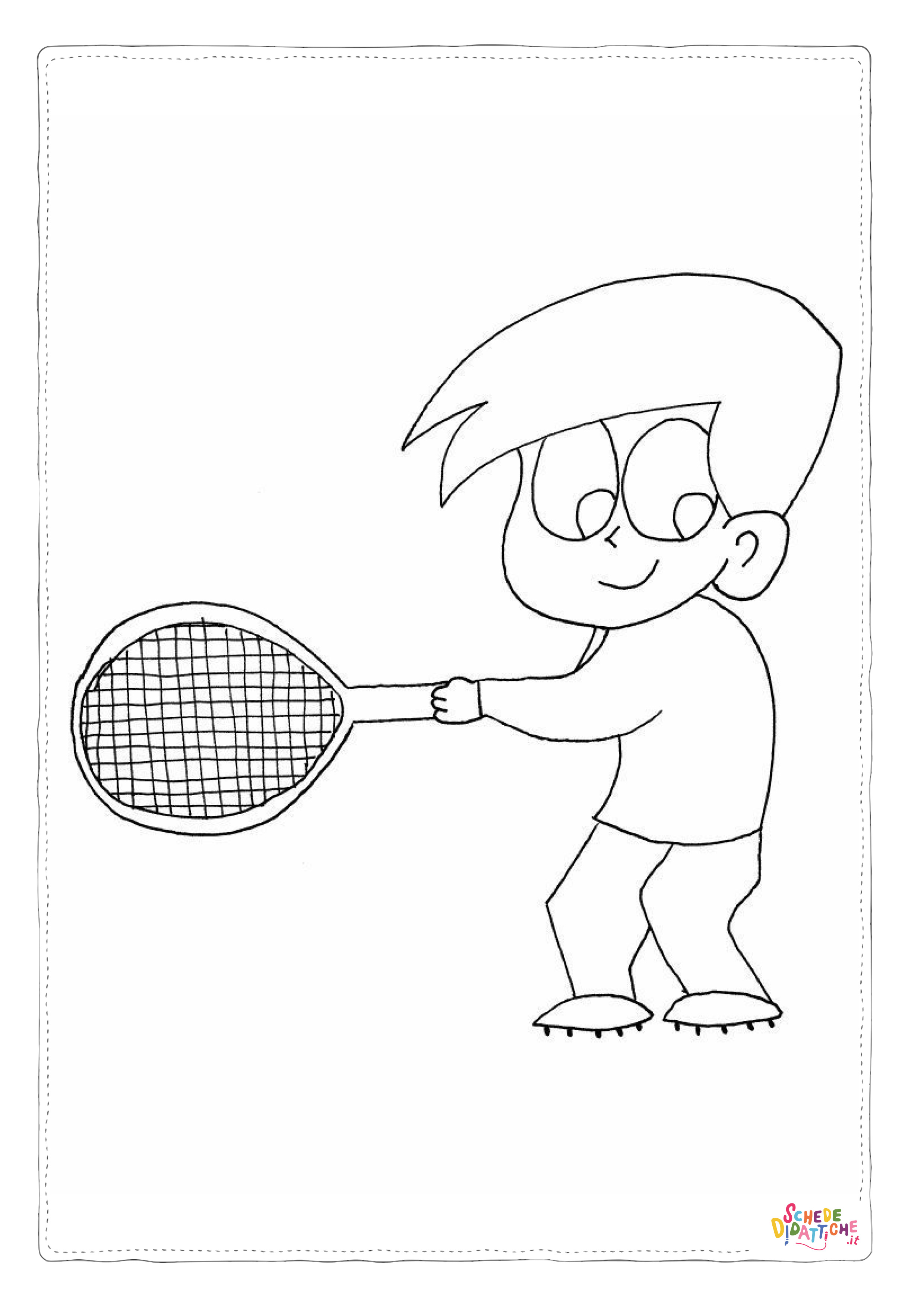 Disegno "Disegno di tennis da stampare e colorare 1" Disegno di tennis da stampare e colorare 1