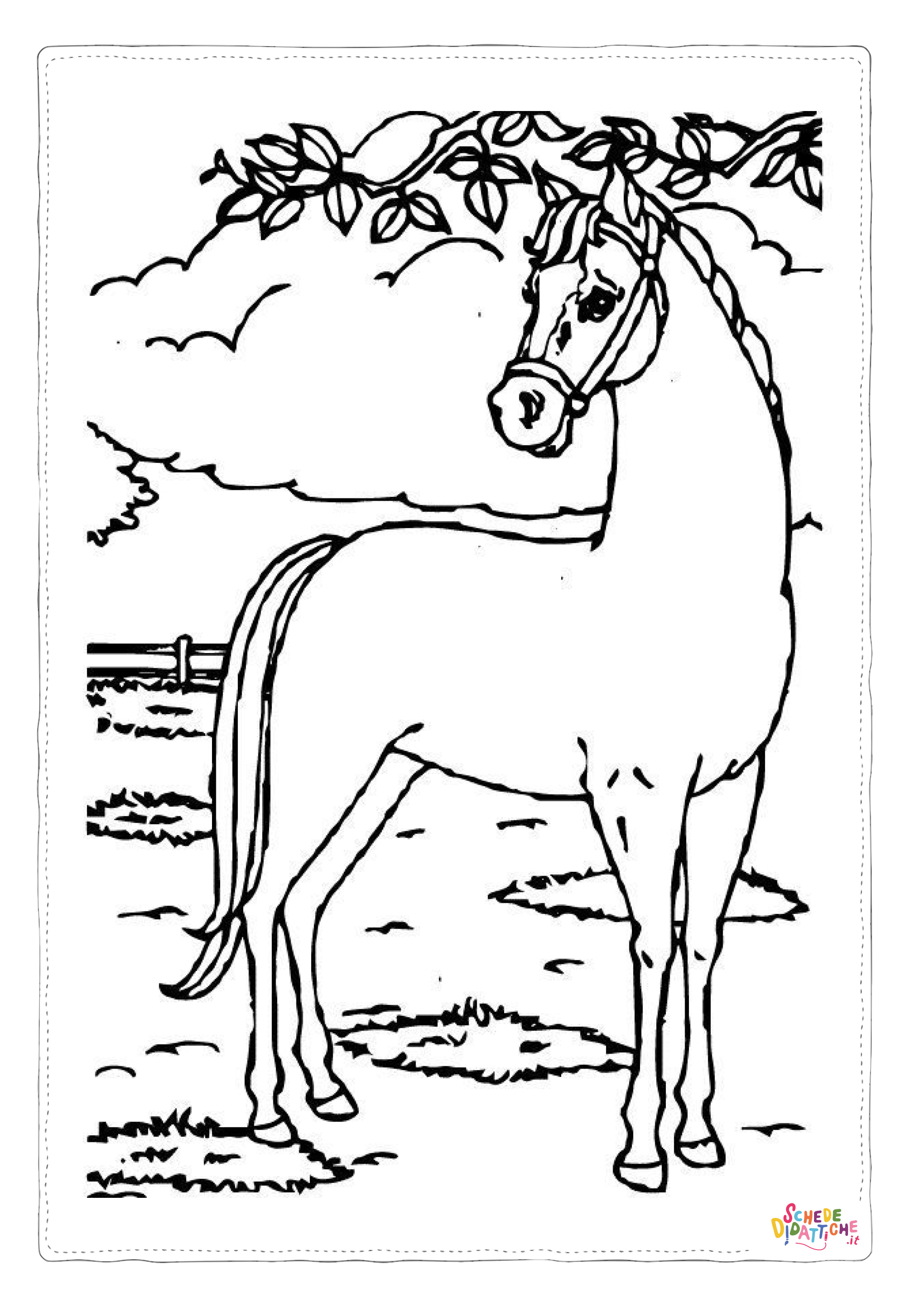 Disegno "Disegno di cavallo da stampare e colorare 226" Disegno di cavallo da stampare e colorare 226