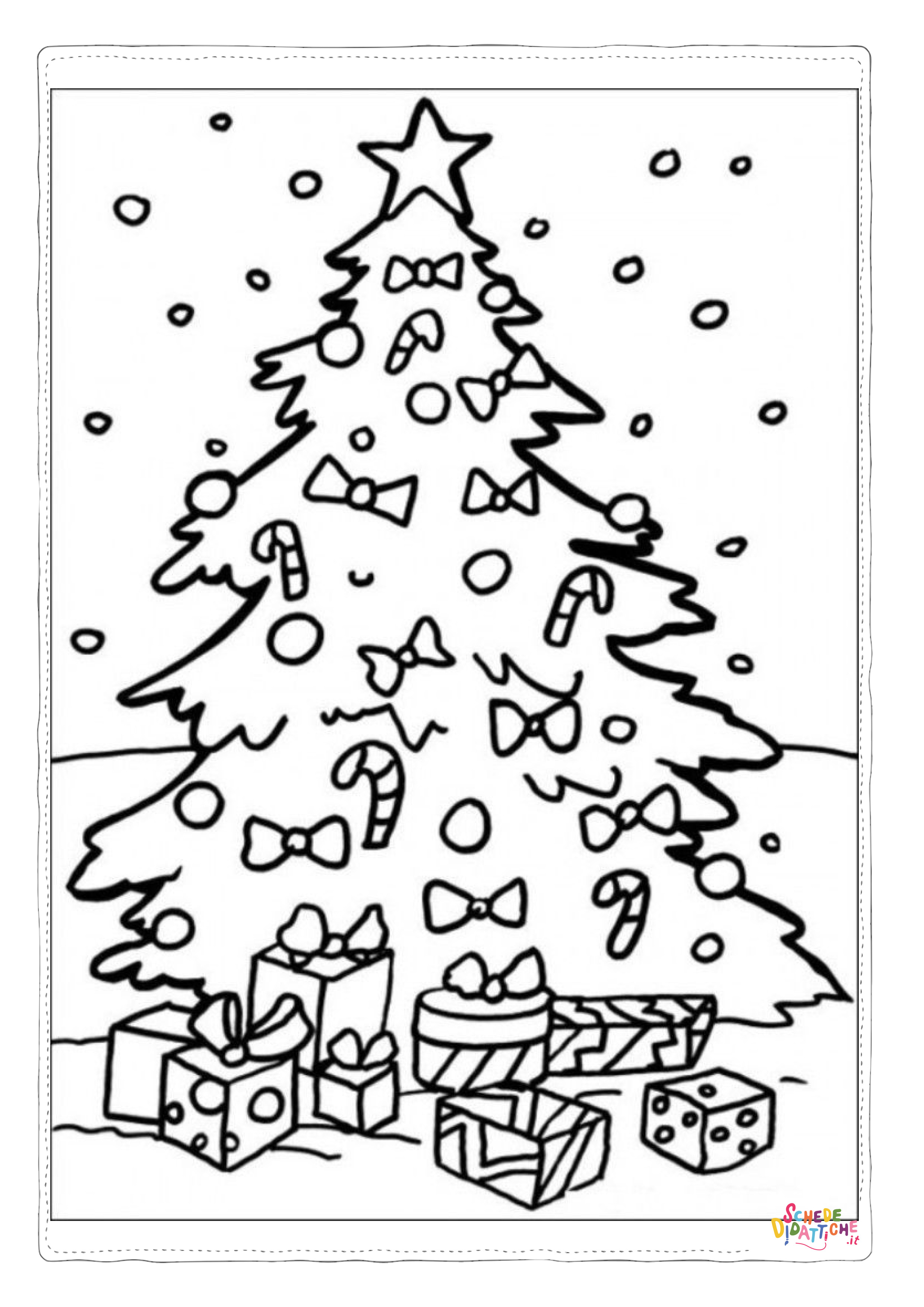 Disegno "Disegno di albero di Natale da stampare e colorare 214" Disegno di albero di Natale da stampare e colorare 214