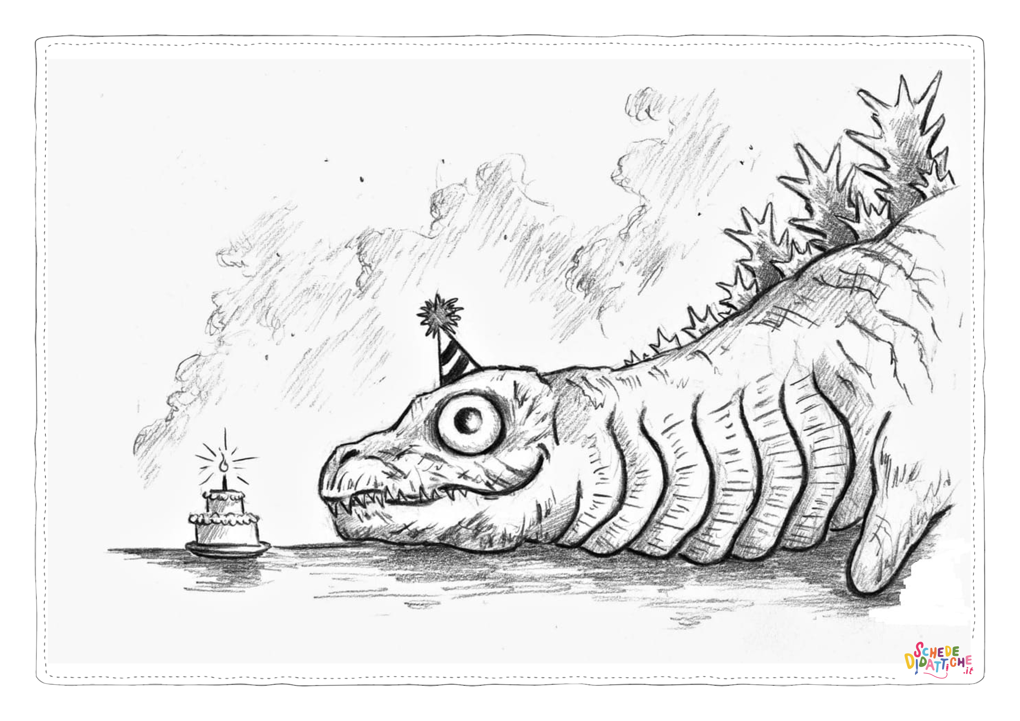 Disegno di Godzilla da stampare e colorare 31