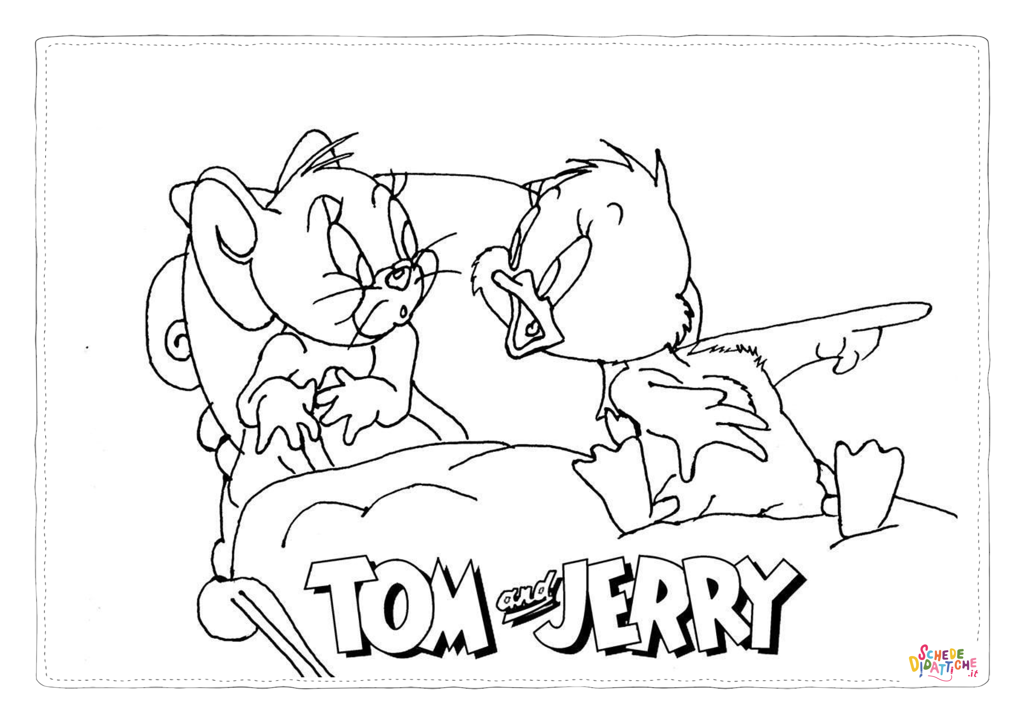 Disegno di Tom e Jerry da stampare e colorare 48