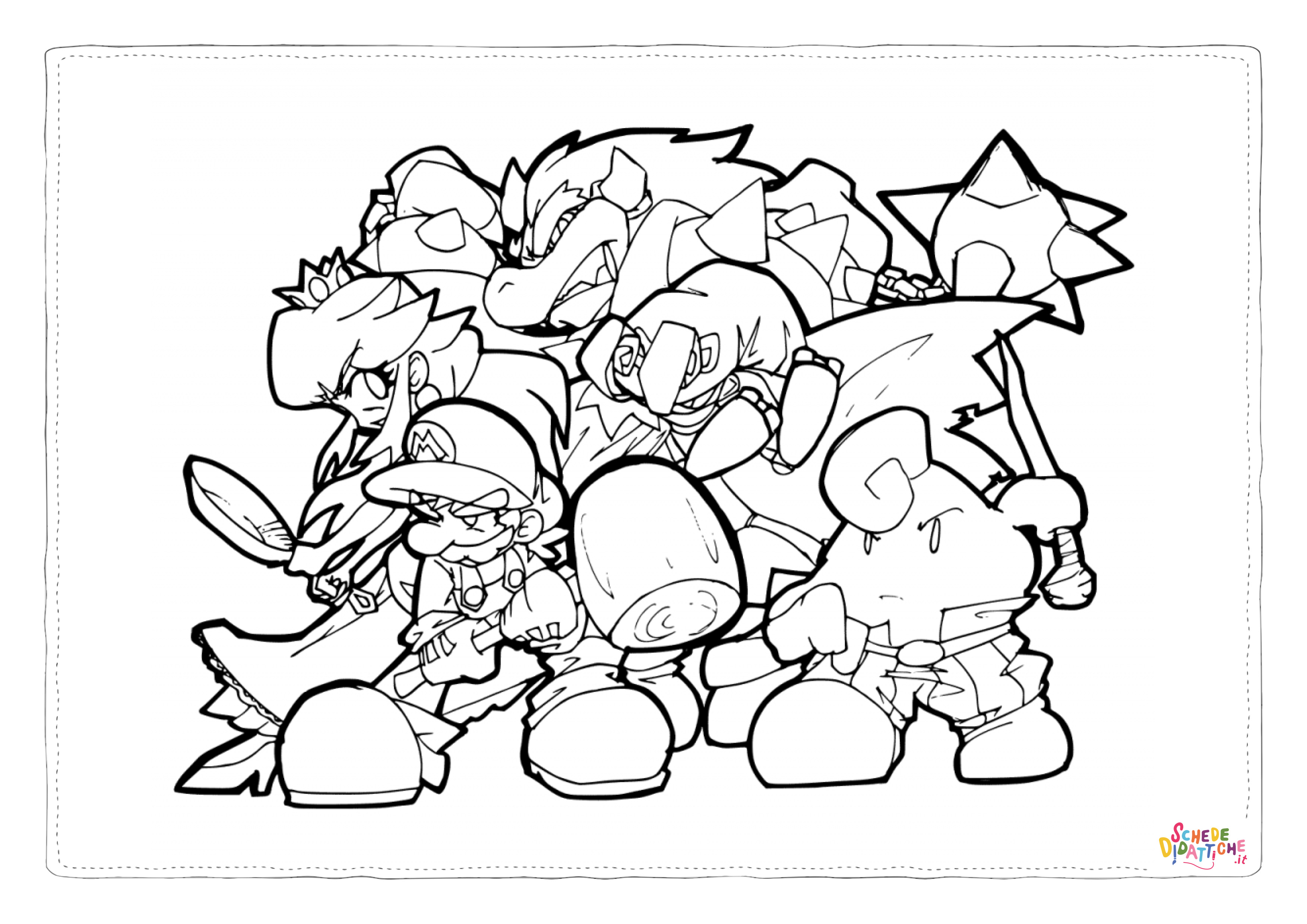 Disegno "Disegno di Super Mario da stampare e colorare 107" Disegno di Super Mario da stampare e colorare 107